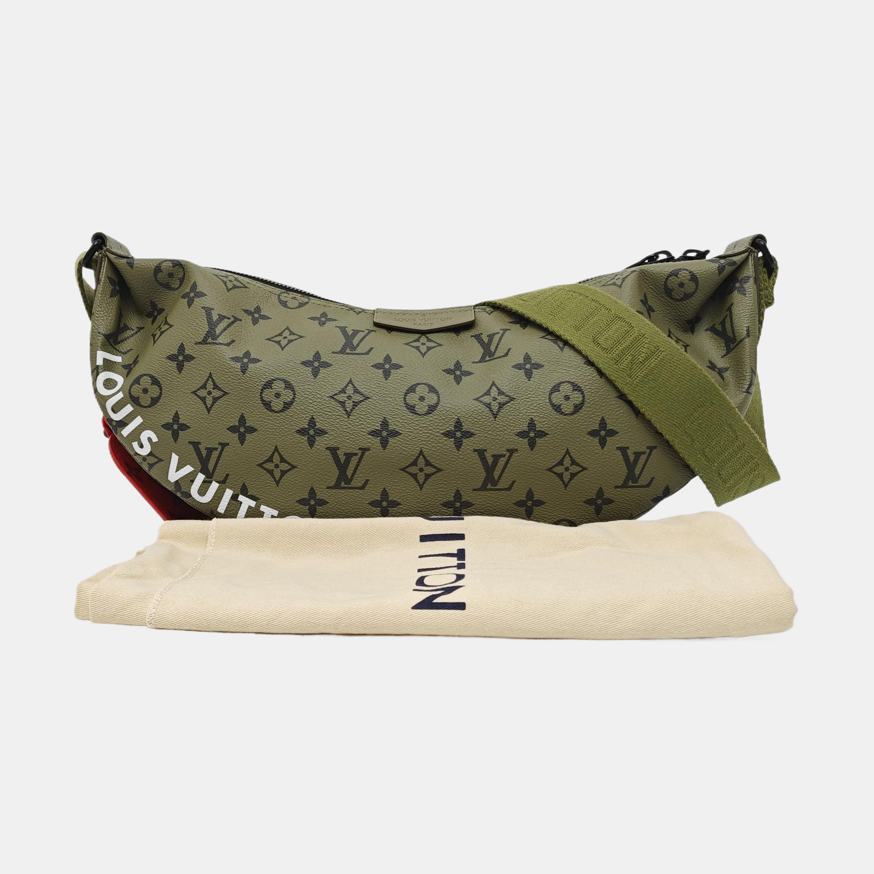 Monogram Coated Canvas Shoulder Bag Green