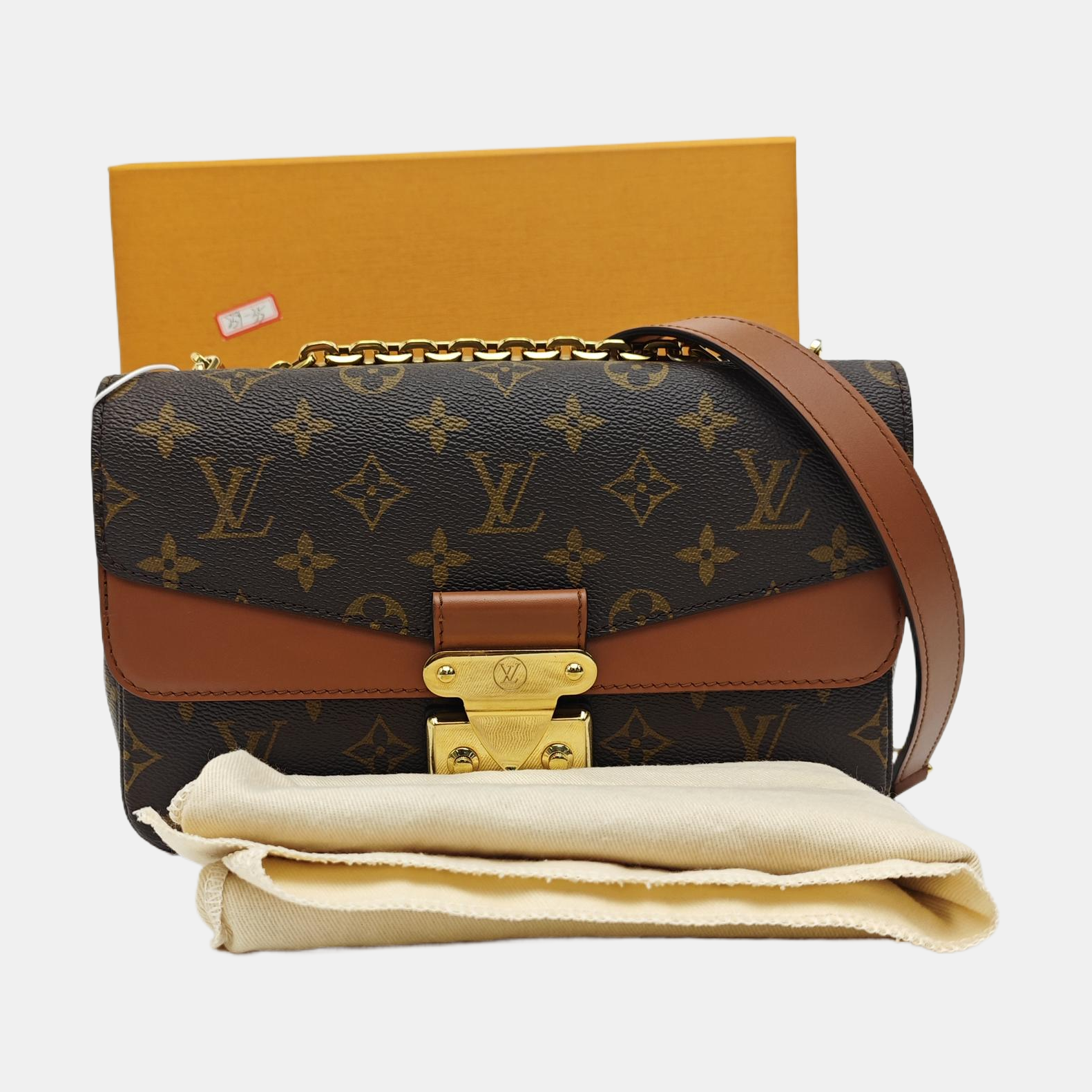 MARCEAU Monogram Coated Canvas Brown