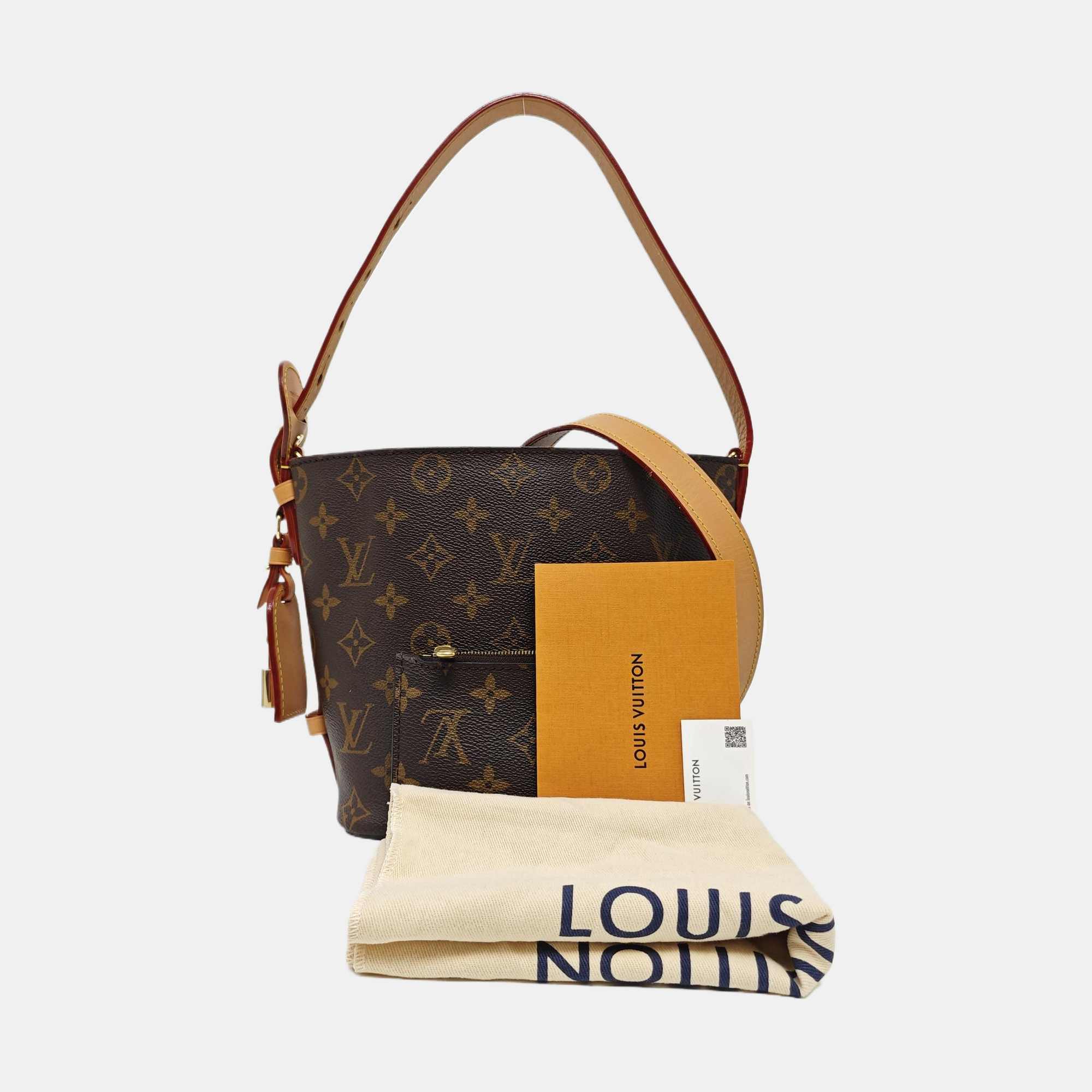 ALL IN BB Monogram Coated Canvas Brown