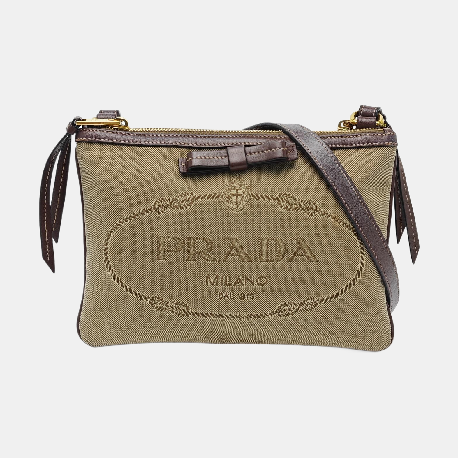Canvas Shoulder Bag Beige
