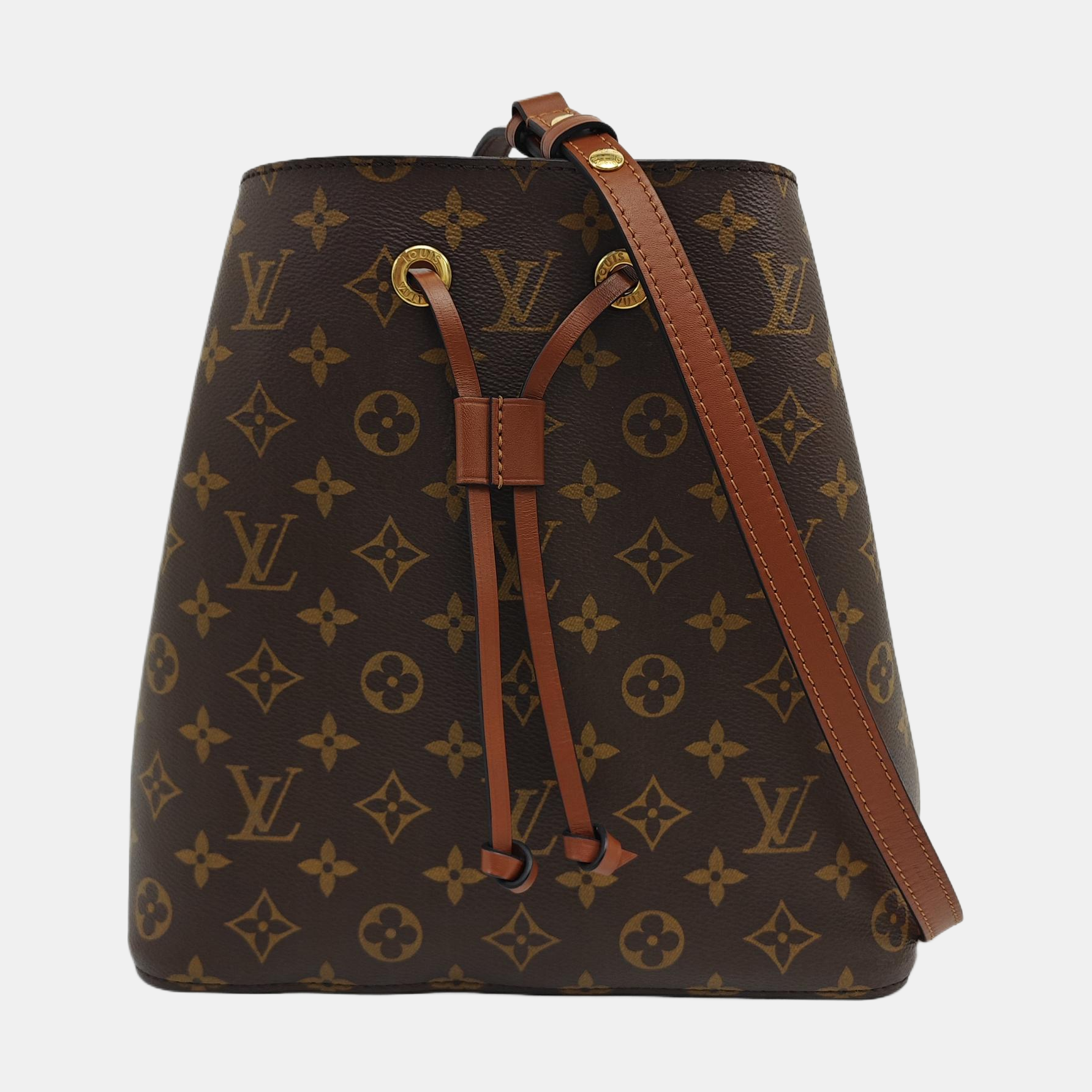 NÉONOÉ MM Monogram Coated Canvas Brown