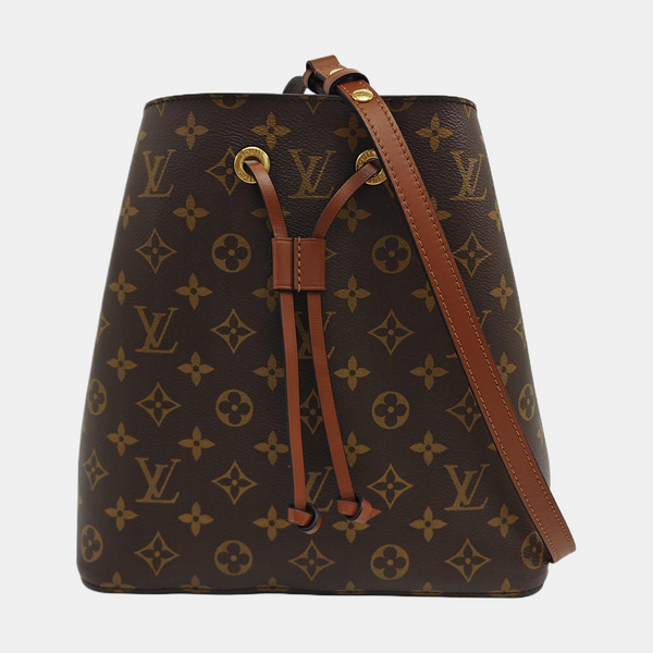 NÉONOÉ MM Monogram Coated Canvas Brown