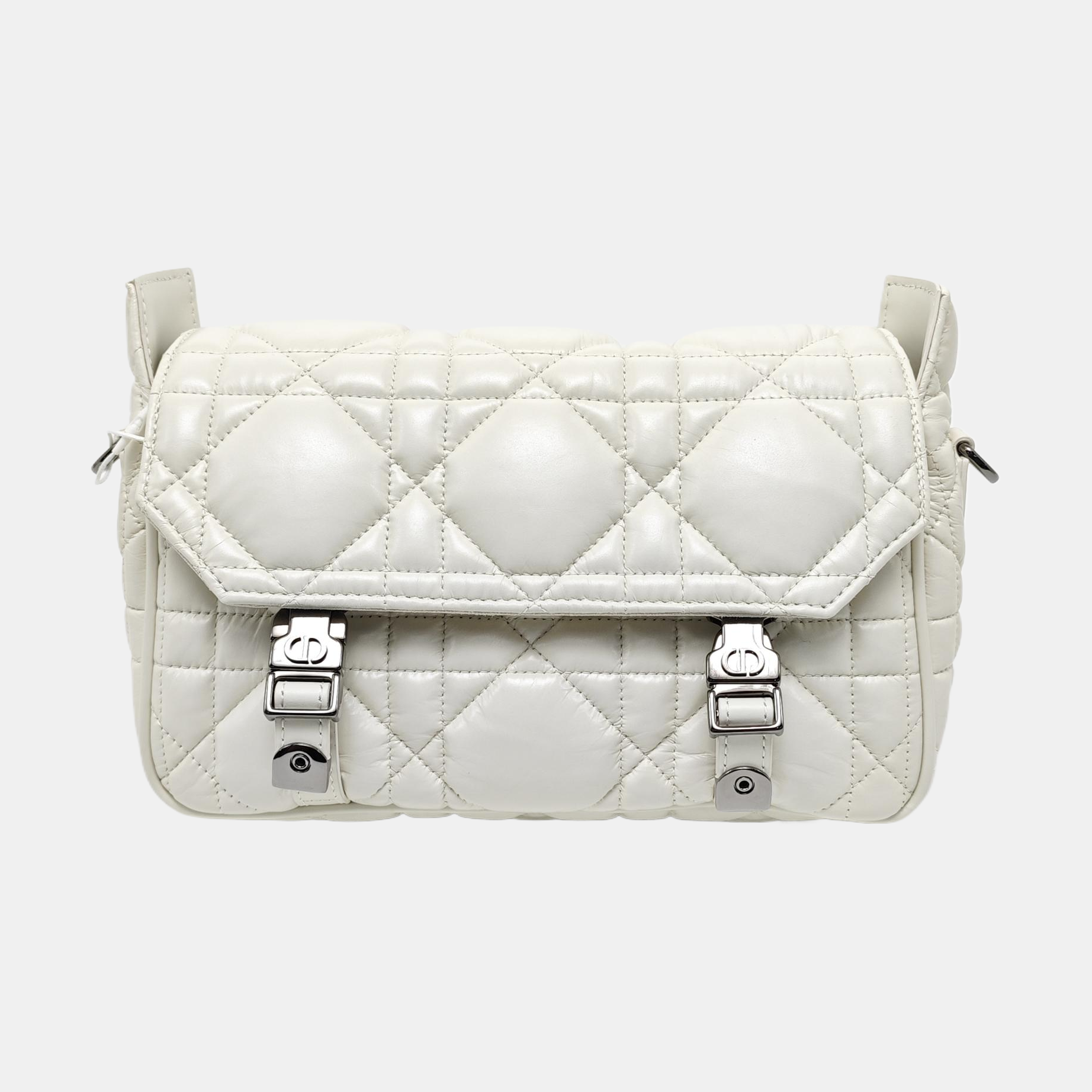 Diorcamp Small Cannage Calfskin White