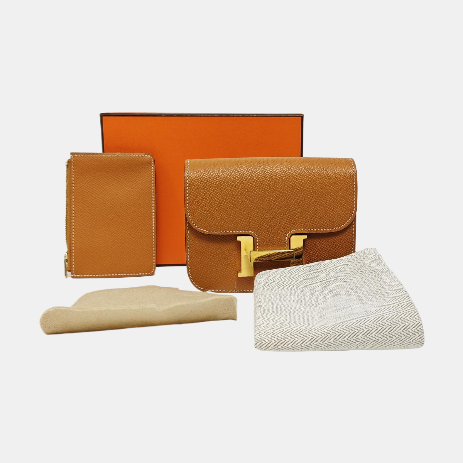 Constance Slim Epsom Brown Wallet
