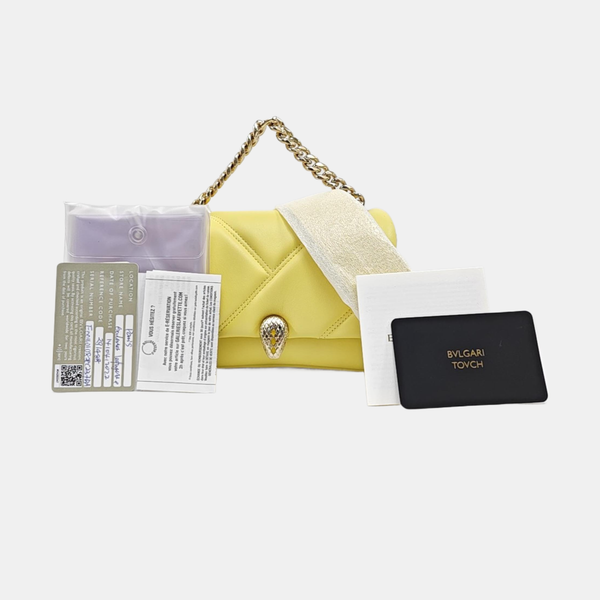 SERPENTI CABOCHON Mini Calfskin Yellow