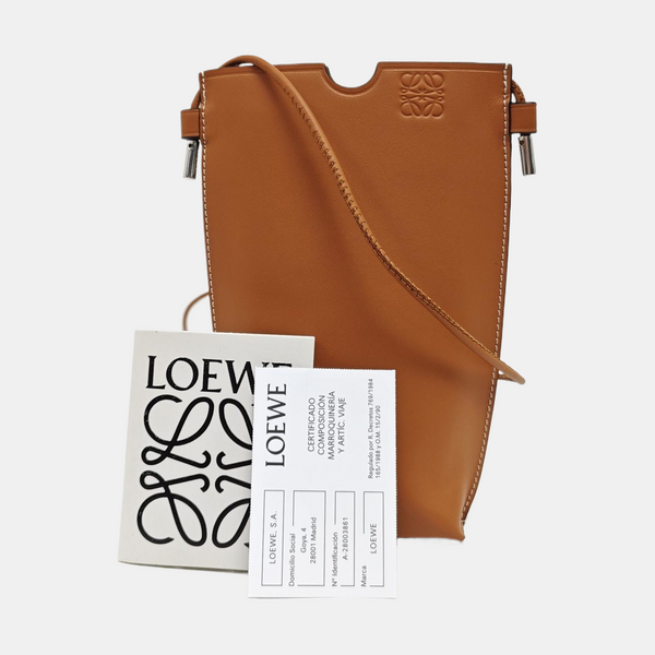 Calfskin Shoulder Bag Brown
