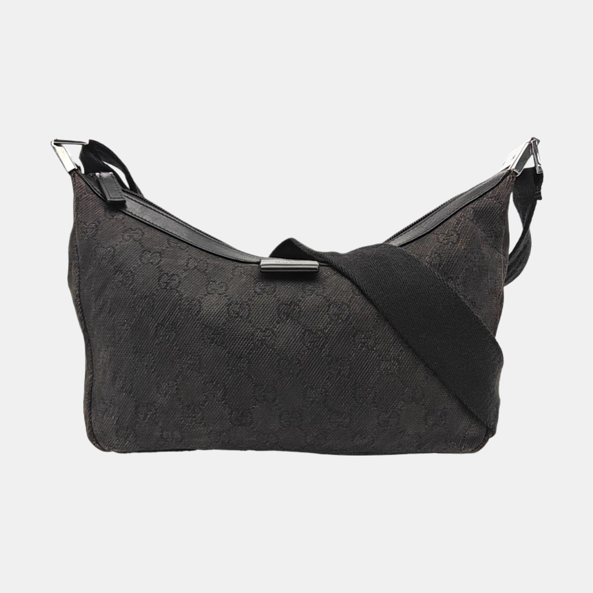 Monogram Canvas Shoulder Bag Gray