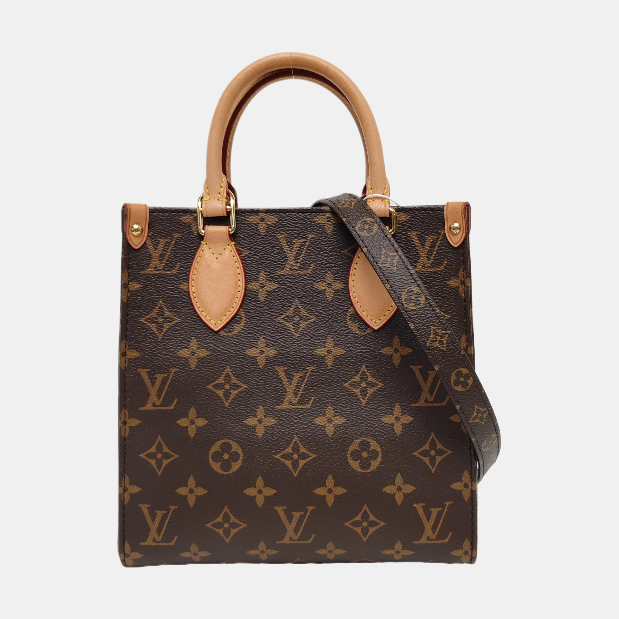 SAC PLAT BB Monogram Coated Canvas Brown