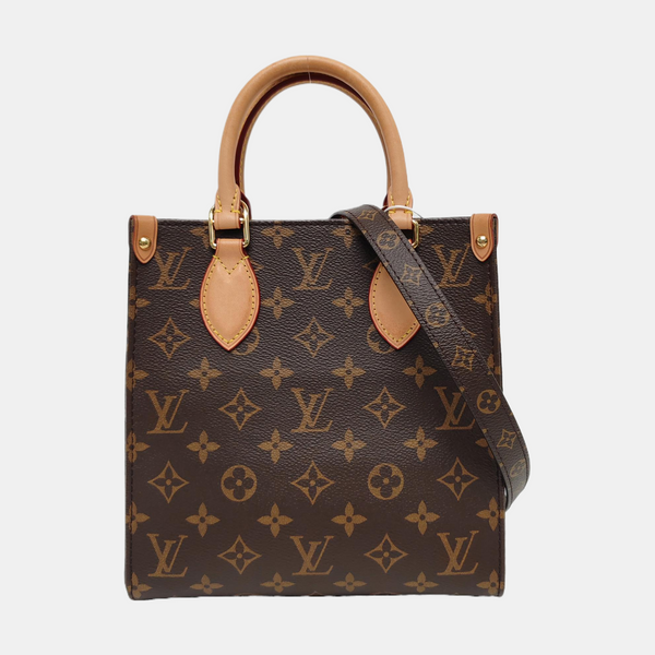 SAC PLAT BB Monogram Coated Canvas Brown