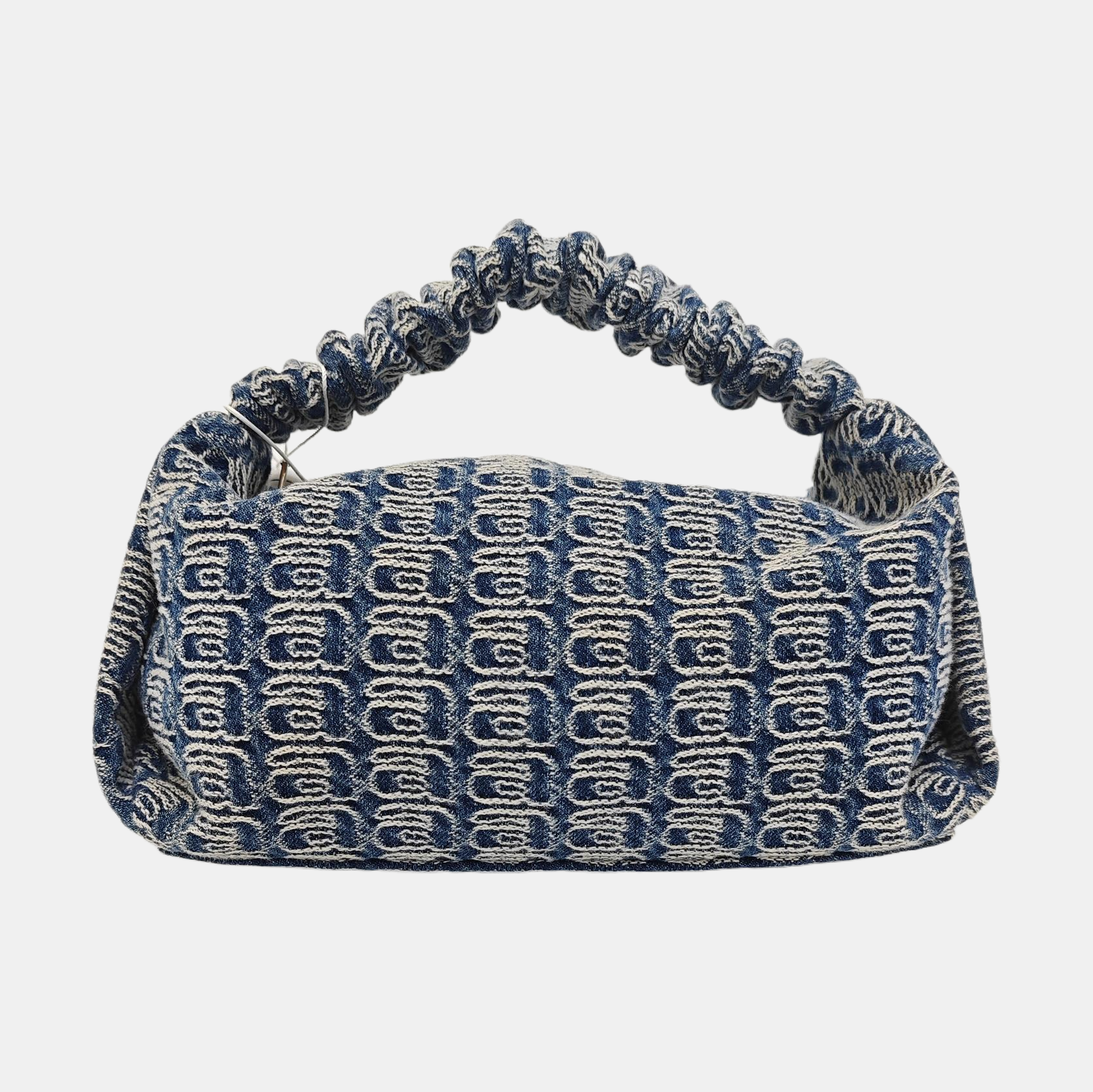 Fabric Top Handle Bag Blue