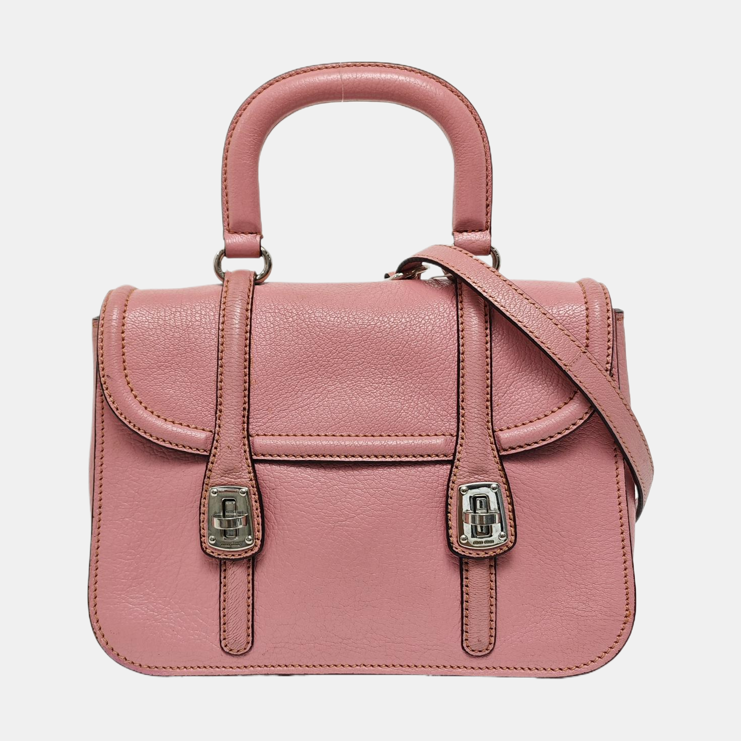 Calfskin Shoulder Bag Pink