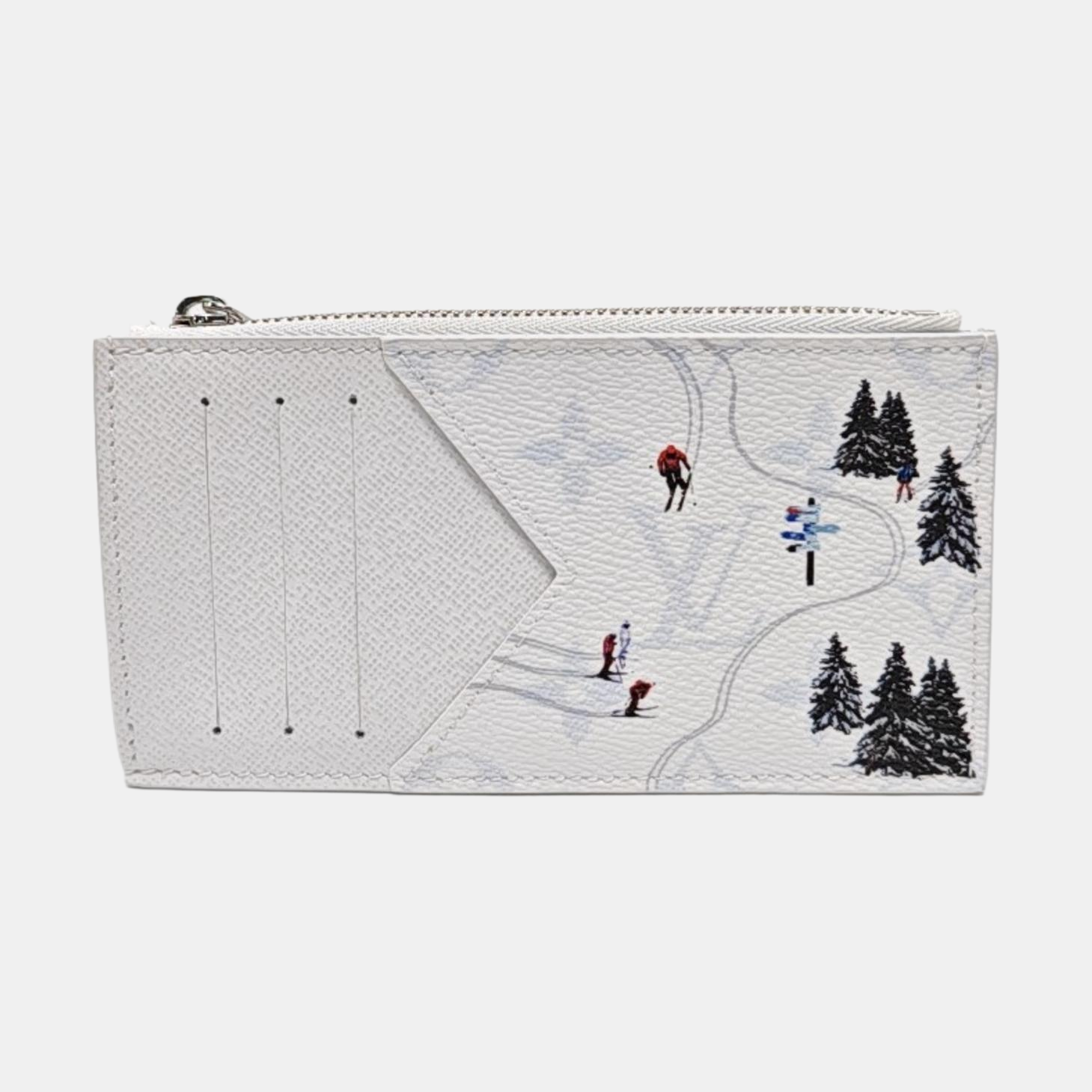 Coated Canvas Card Holder White