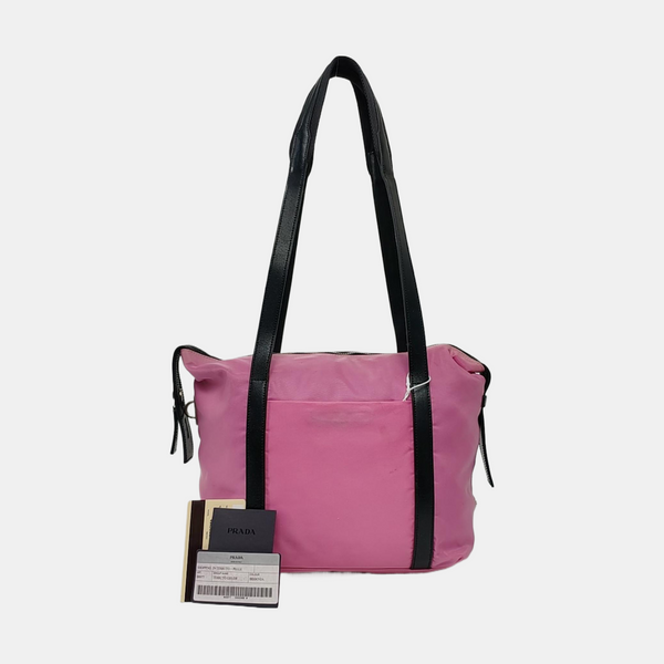 Nylon Tote Bag Pink