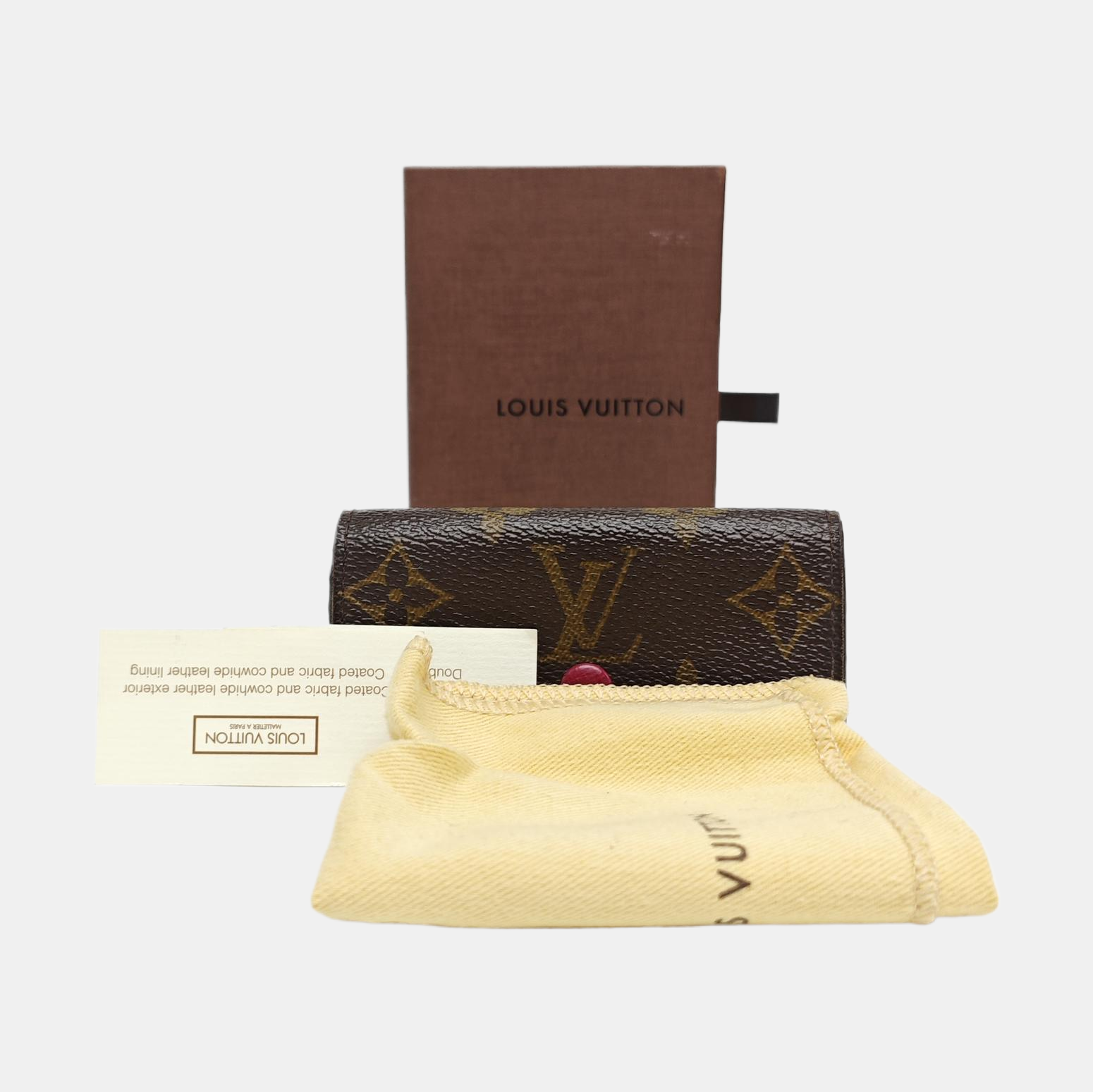 Monogram Coated Canvas Key Pouch Brown