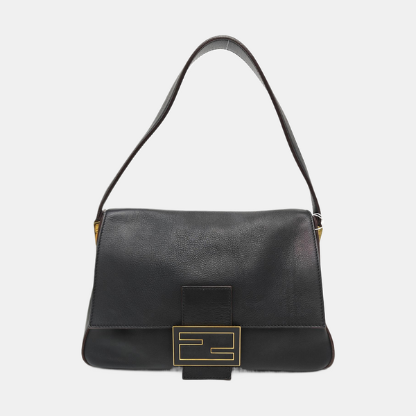 Calfskin Shoulder Bag Black