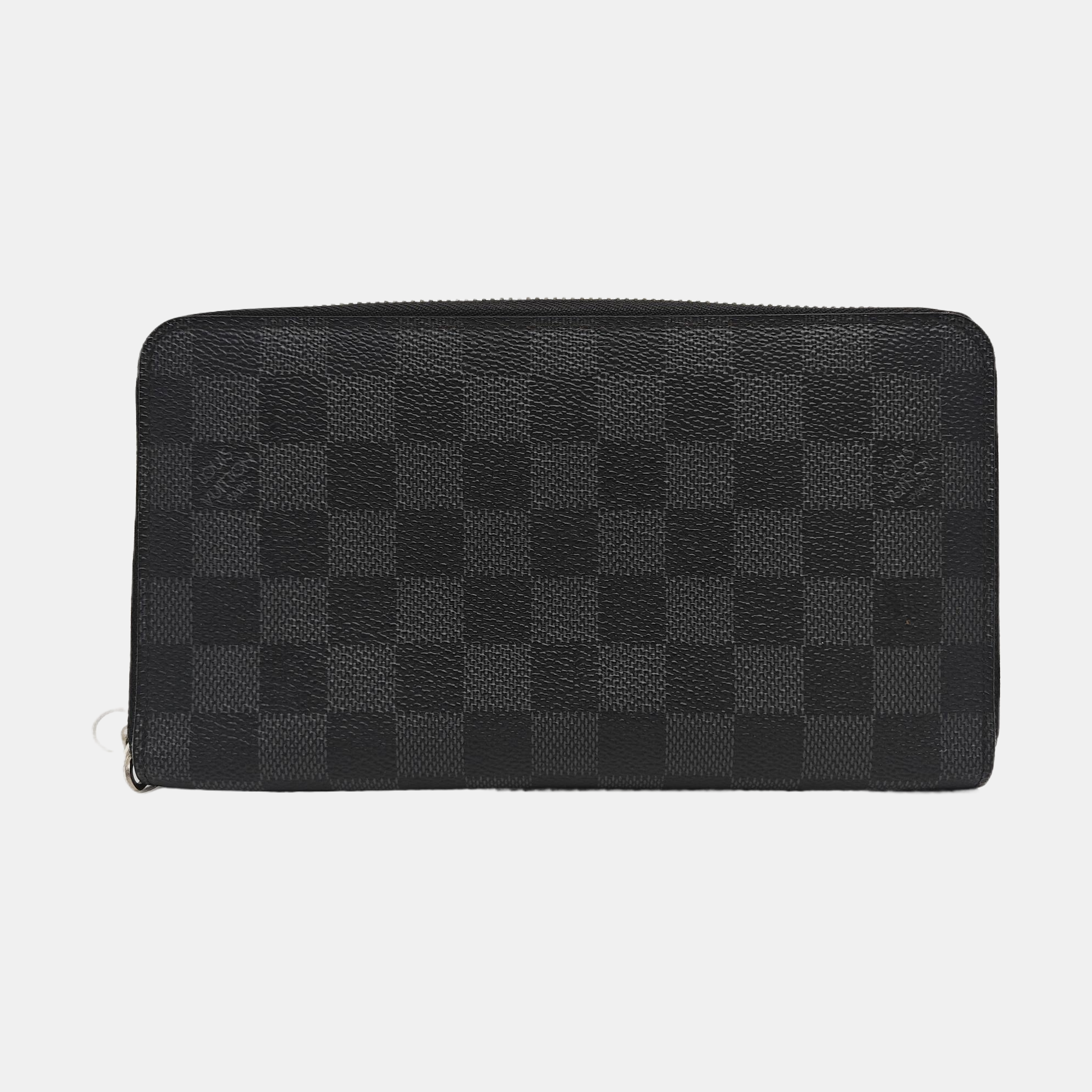 ZIPPY Damier Graphite Coated Canvas Gray Wallet
