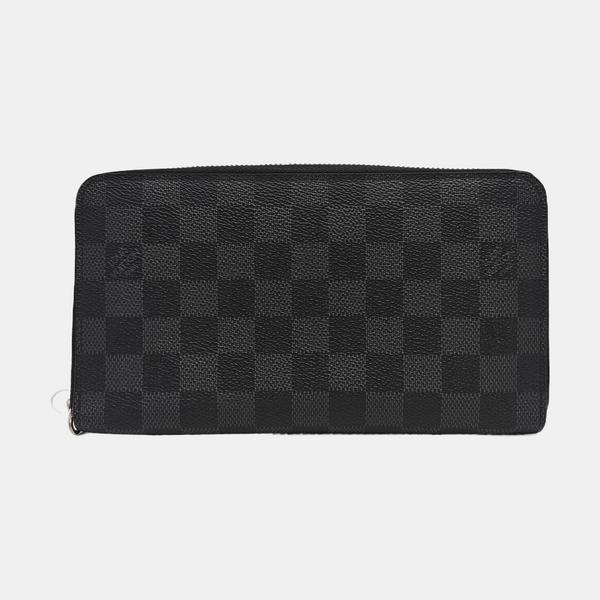 ZIPPY Damier Graphite Coated Canvas Gray Wallet