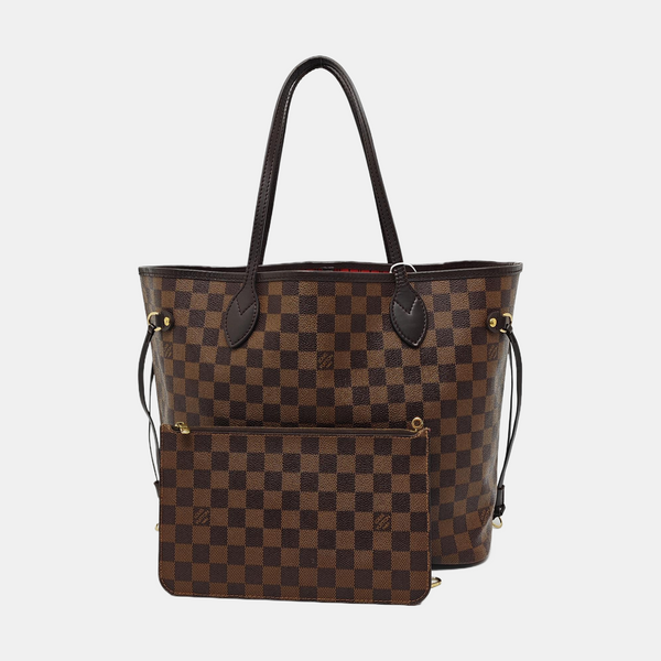 NEVERFULL MM Damier Ebene Coated Canvas Brown