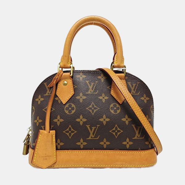ALMA BB Monogram Coated Canvas Brown