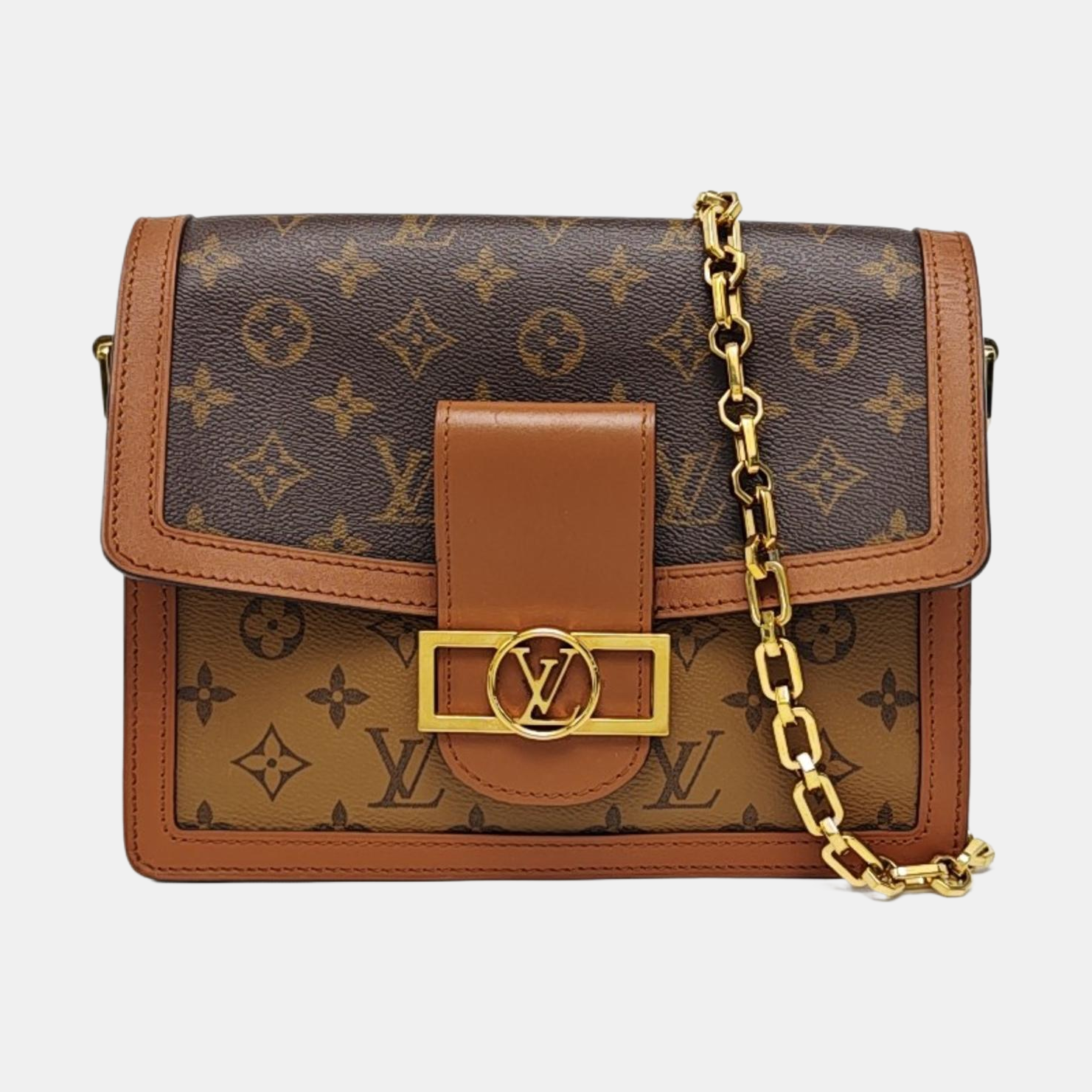 DAUPHINE MM Monogram Coated Canvas Brown