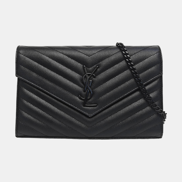 MONOGRAM Medium Chevron Calfskin Black