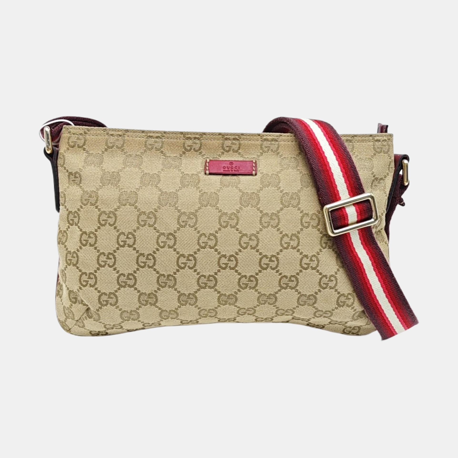 Monogram Canvas Shoulder Bag Beige