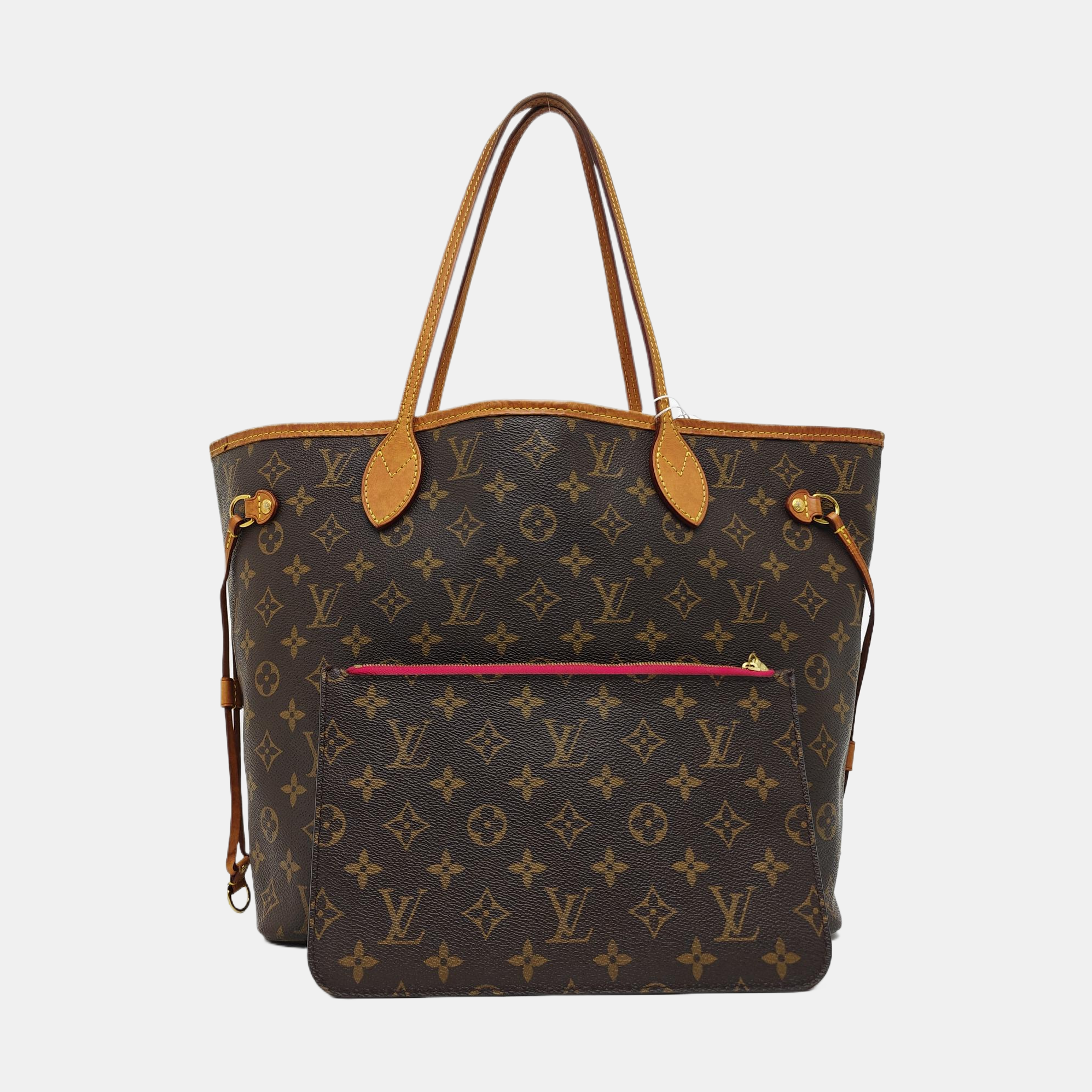 NEVERFULL MM Monogram Coated Canvas Brown