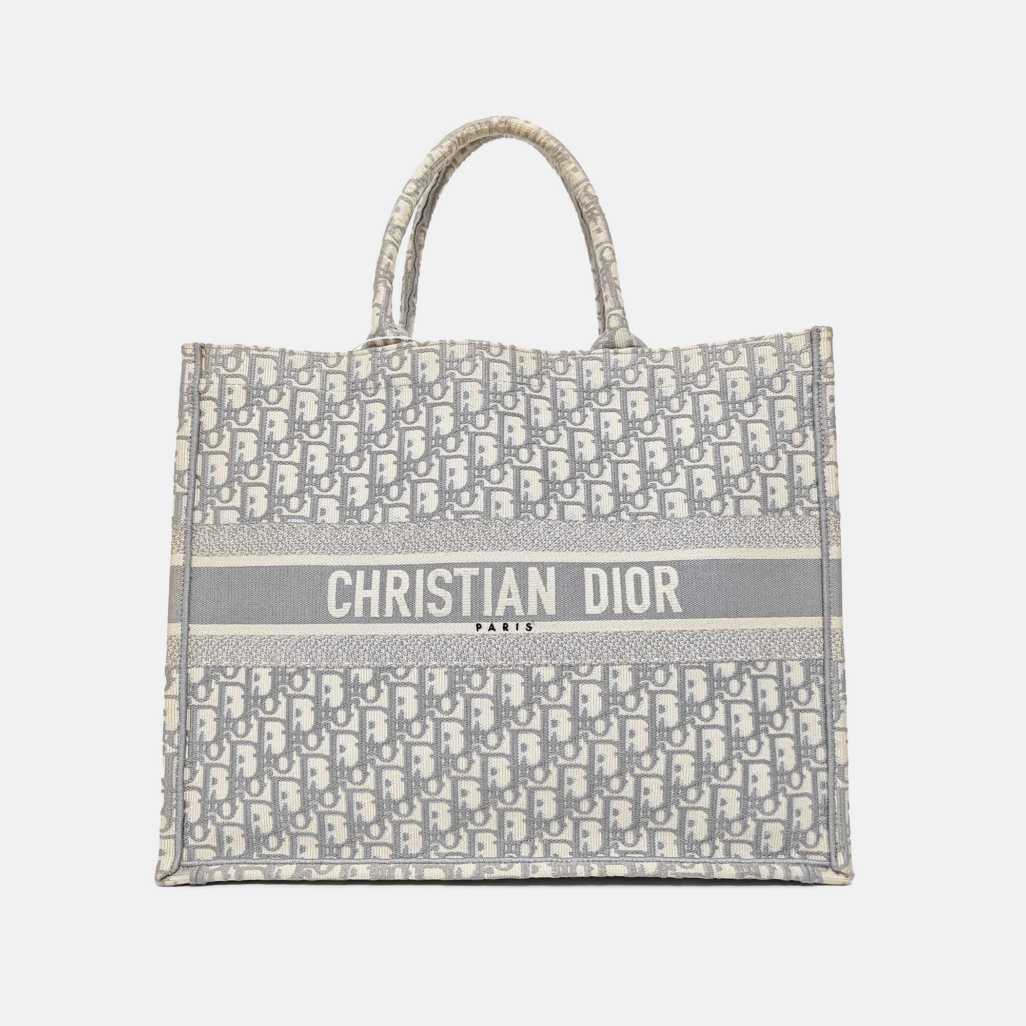 Book Tote Large Oblique Canvas Gray