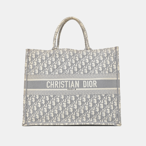 Book Tote Large Oblique Canvas Gray