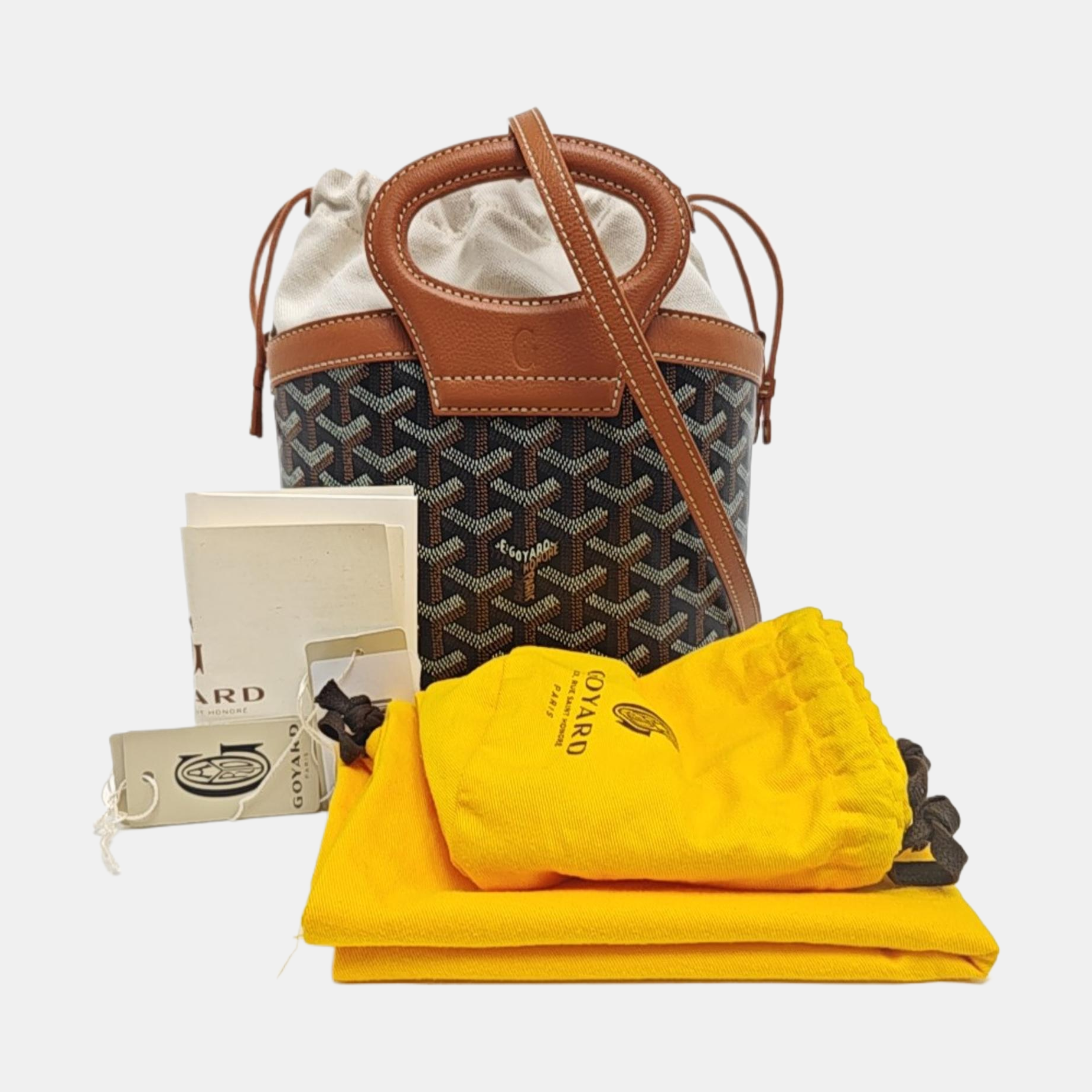 Coated Canvas Shoulder Bag Mini Black