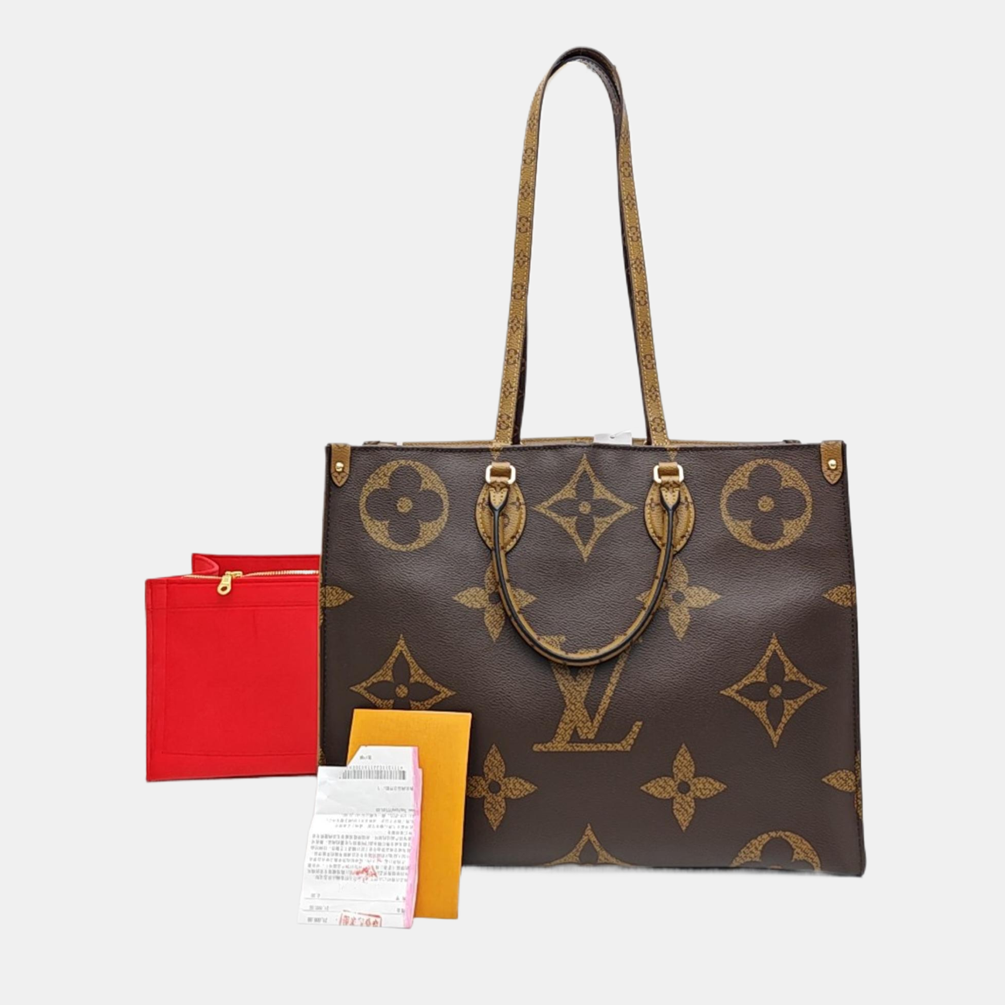 ONTHEGO GM Monogram Coated Canvas Brown