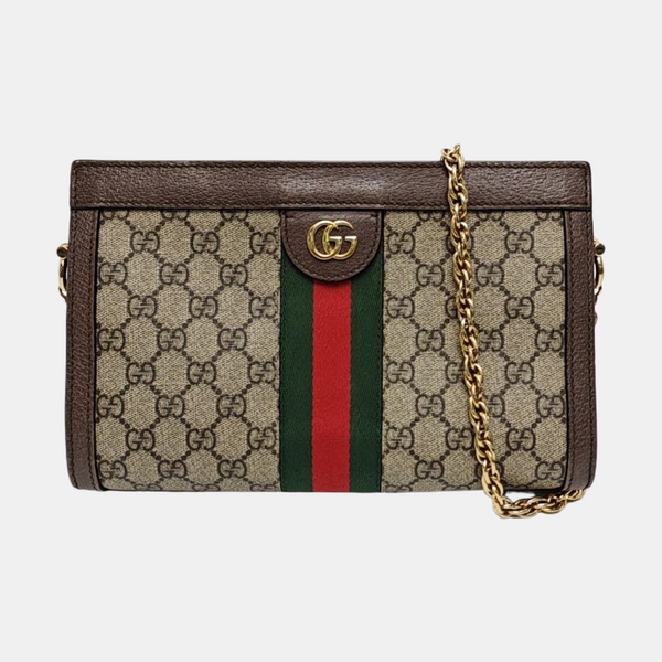 Authenticated pre-owned  Ophidia Small Monogram Coated Canvas Beige - Shoulder Bag at Looply
