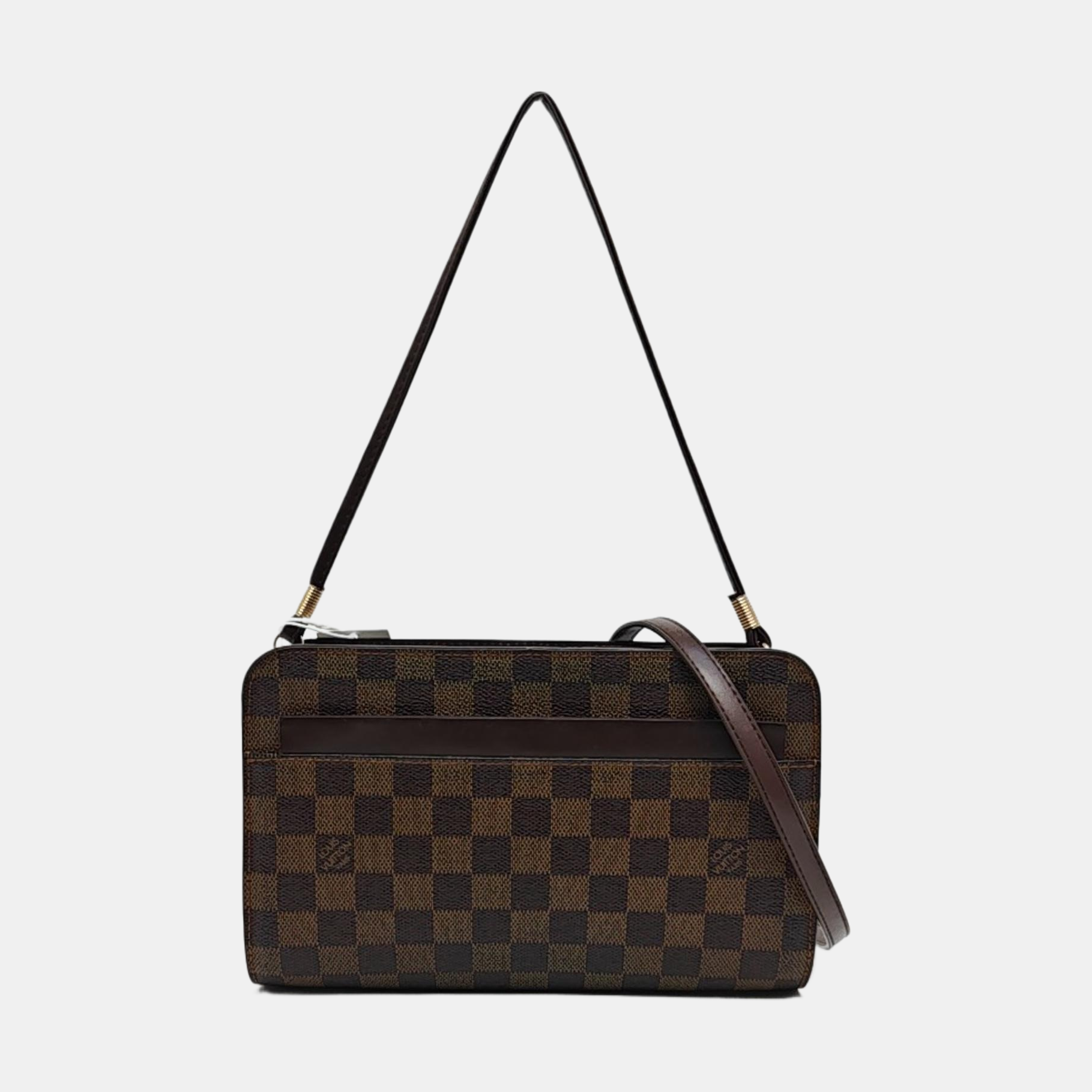 SAINT LOUIS Damier Ebene Coated Canvas Brown
