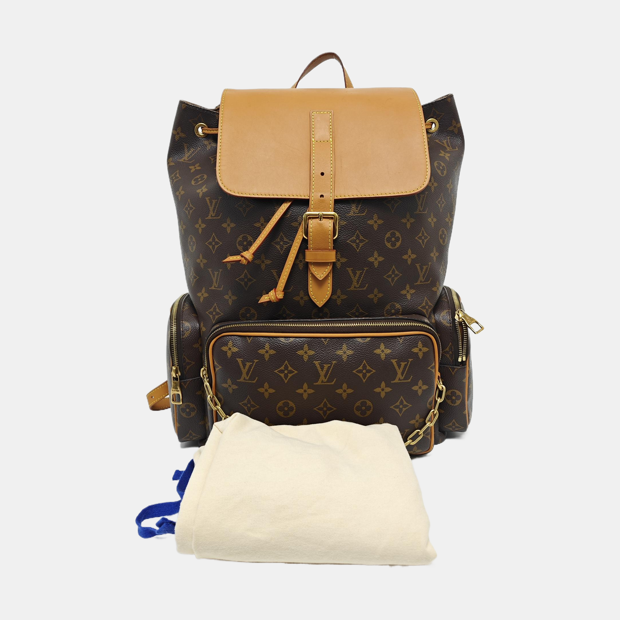 TRIO Monogram Coated Canvas Brown