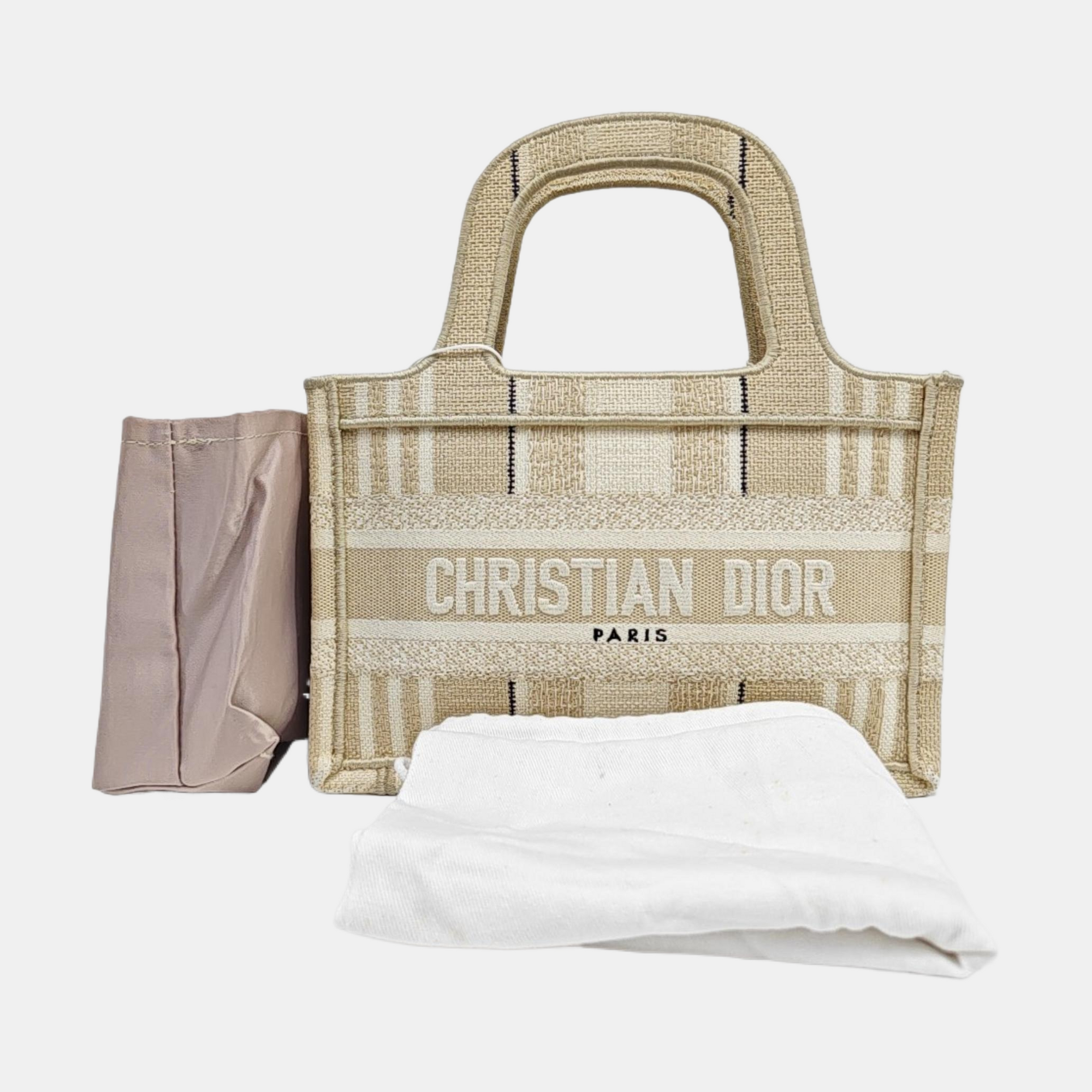 Book Tote Mini Canvas Beige