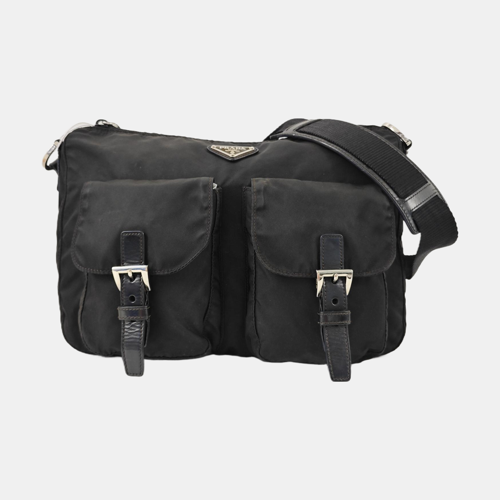 Nylon Crossbody Bag Black