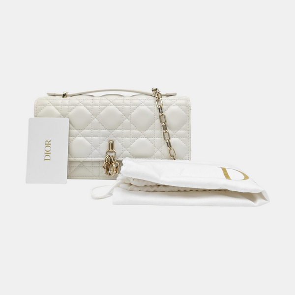 Lady Dior Small Cannage Lambskin White