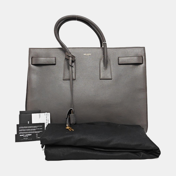 SAC DE JOUR Large Calfskin Gray