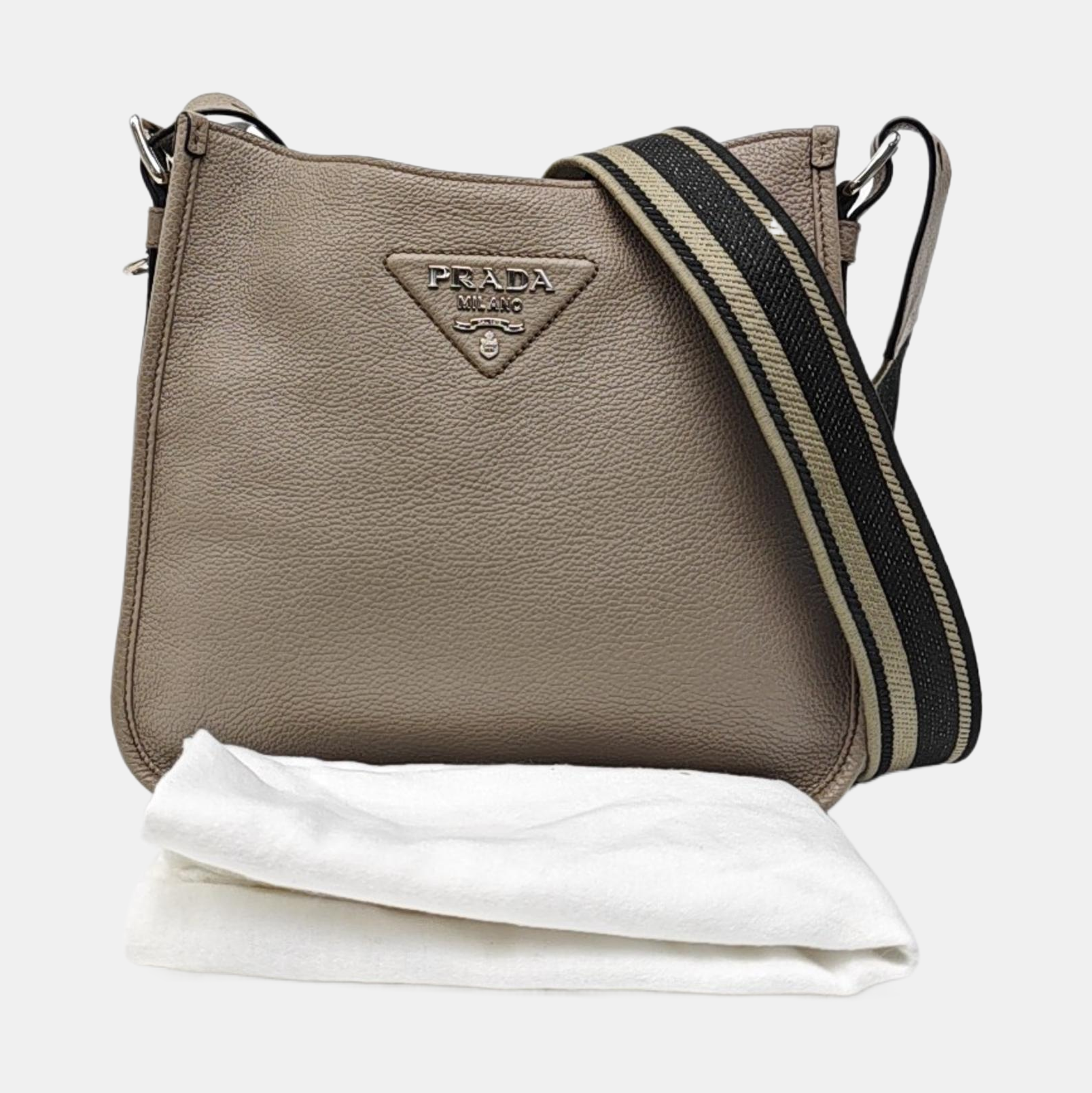 Calfskin Crossbody Bag Gray