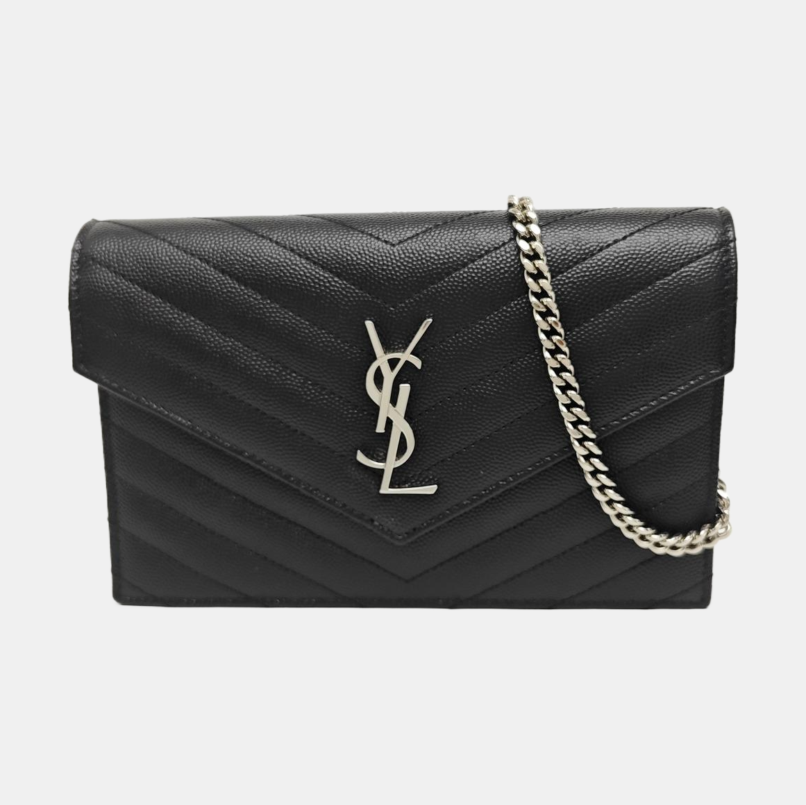 MONOGRAM Chevron Calfskin Black