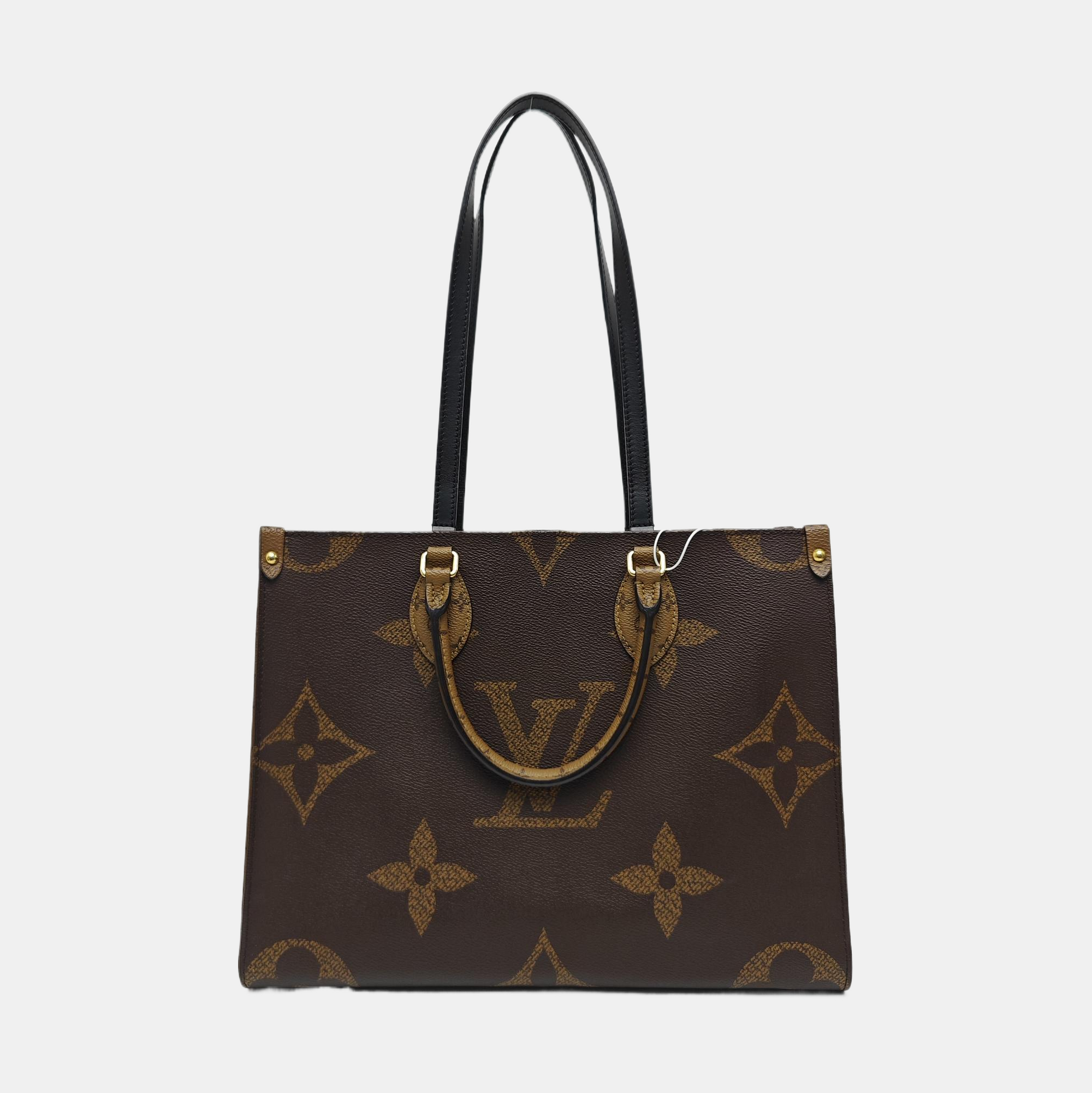 ONTHEGO MM Monogram Coated Canvas Brown