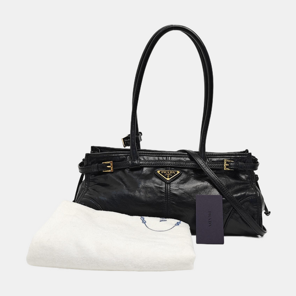 Bonnie Medium Patent Leather Black