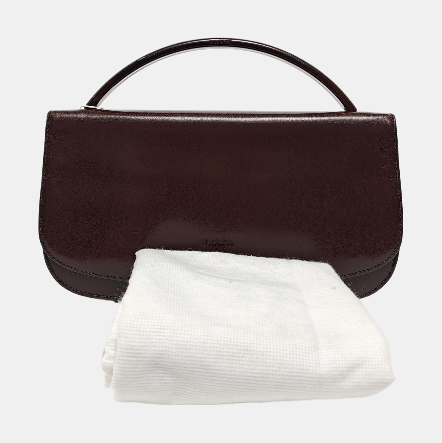 Calfskin Top Handle Bag Brown