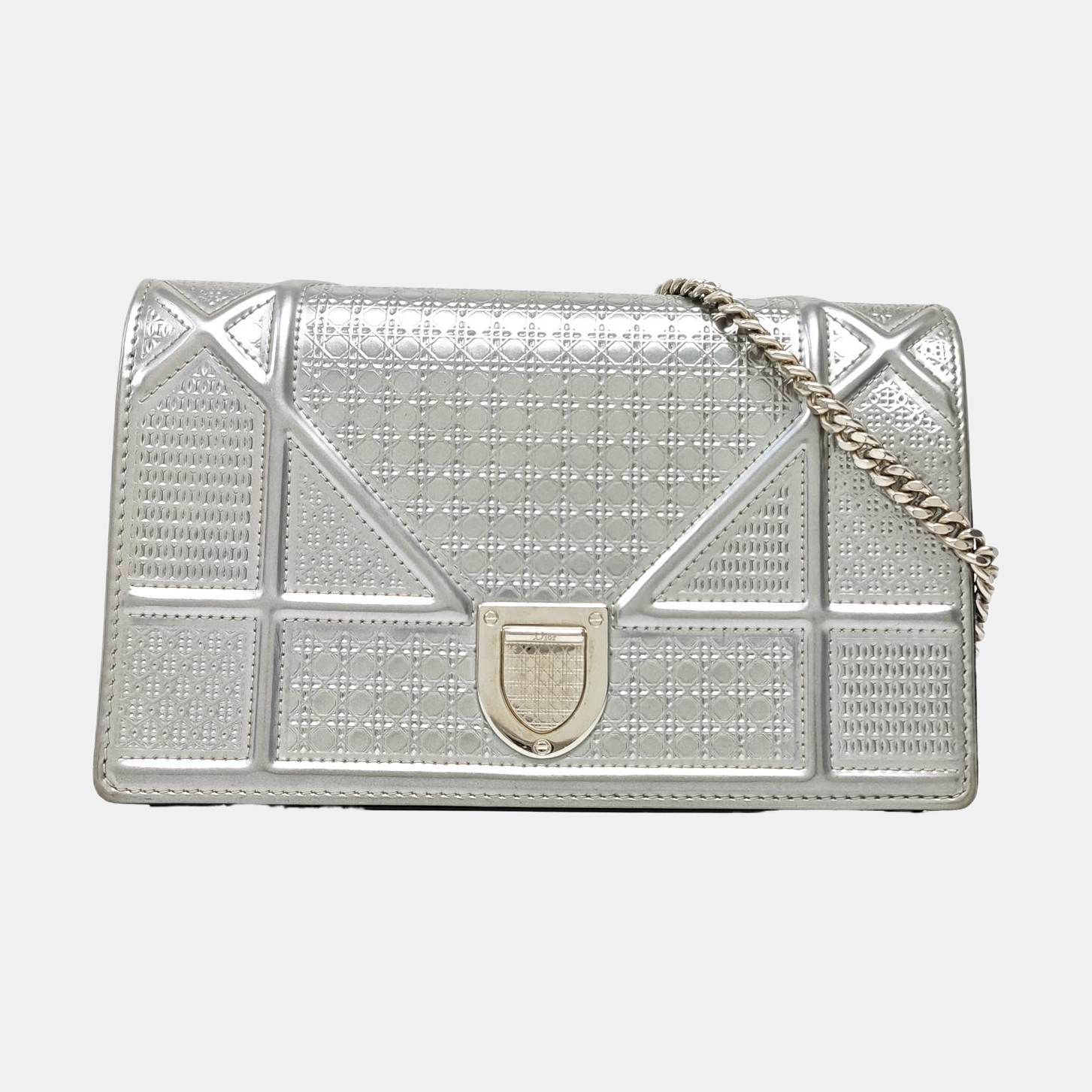 Diorama Cannage Calfskin Silver