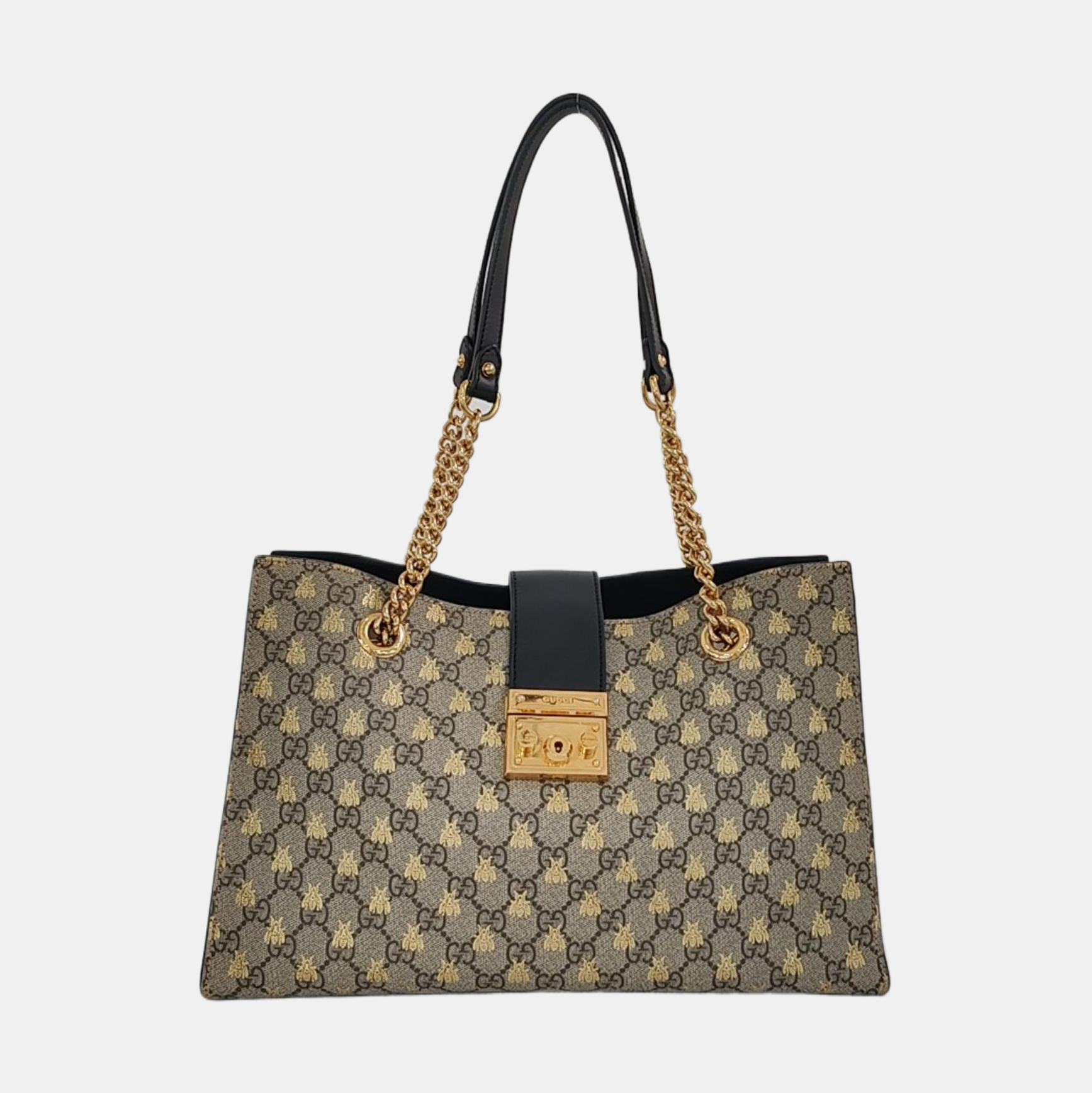 Padlock Medium Monogram Coated Canvas Brown