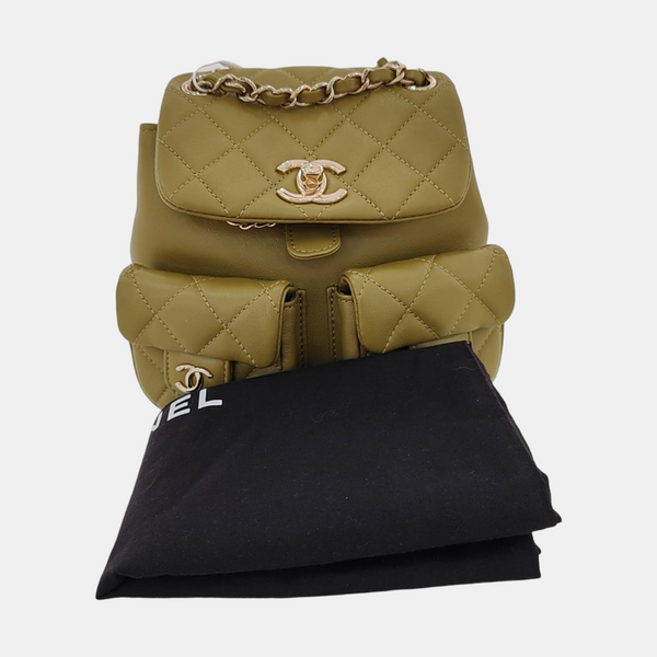 DUMA Small Quilted Calfskin Green