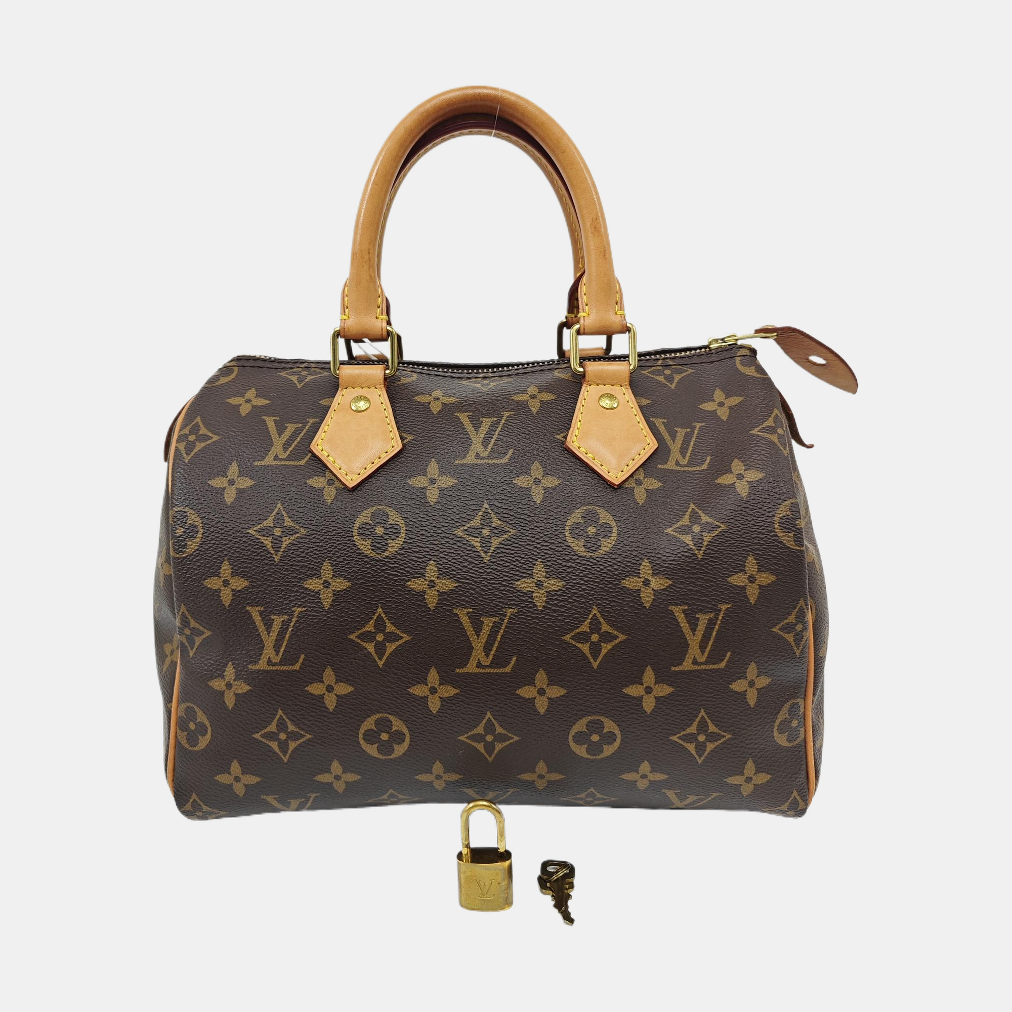 SPEEDY 25 Monogram Coated Canvas Brown