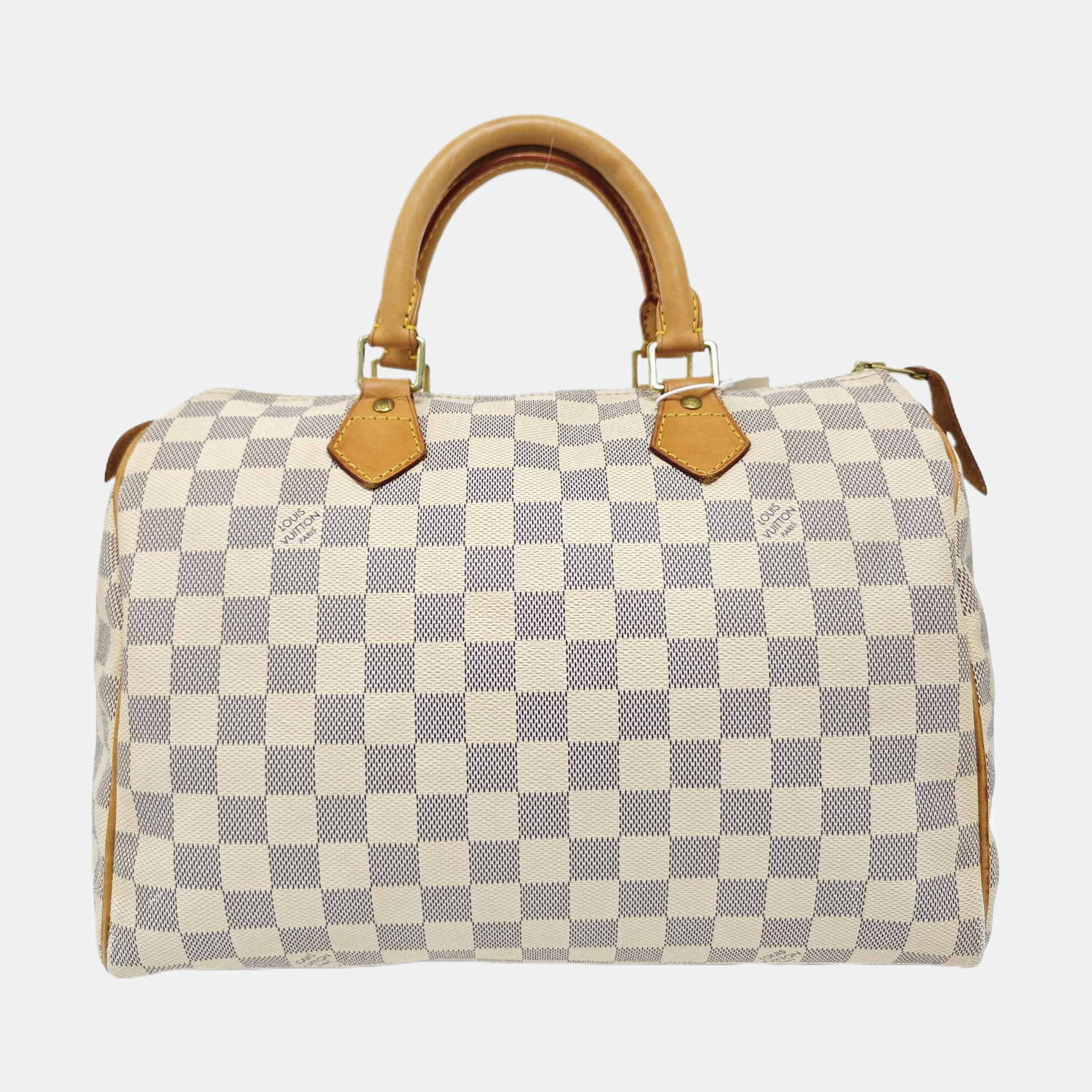 SPEEDY 30 Damier Azur Coated Canvas White