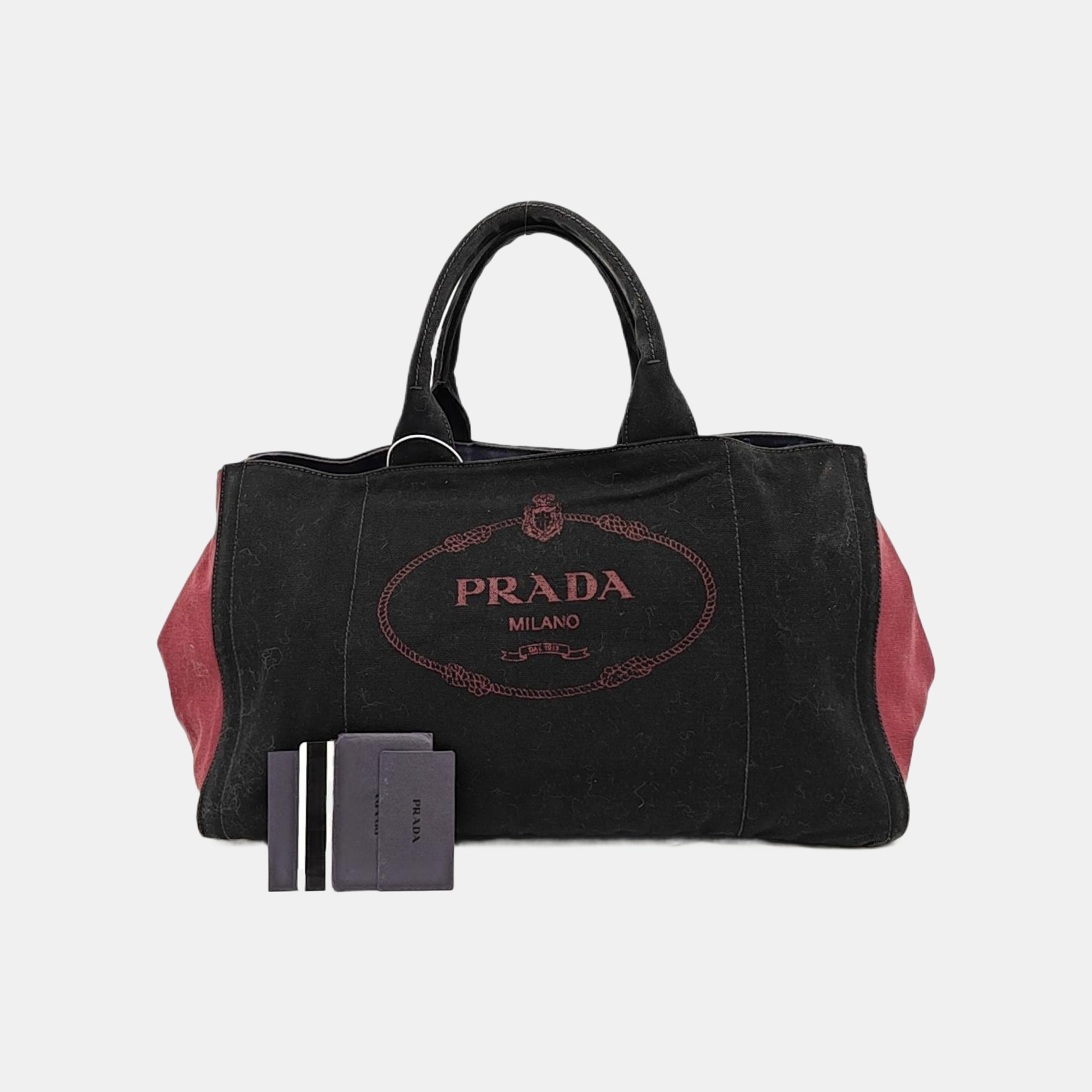 Canvas Top Handle Bag Black