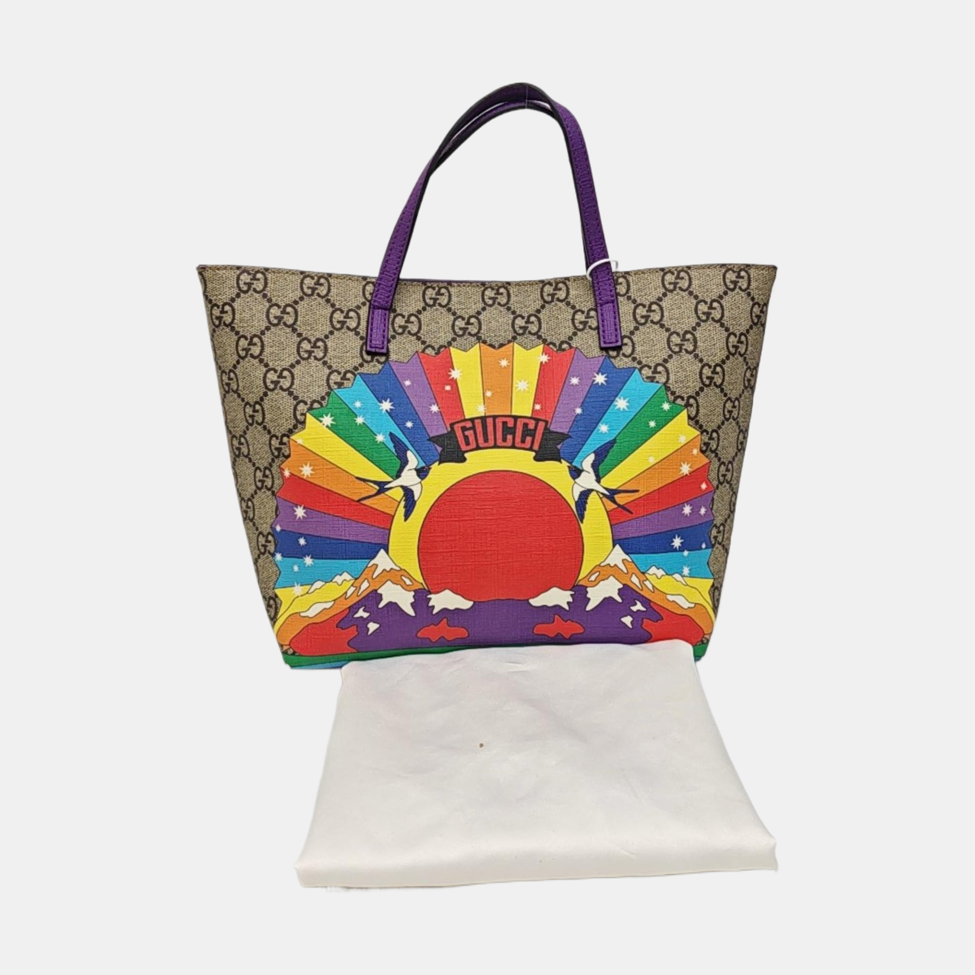 Monogram Coated Canvas Tote Bag Beige